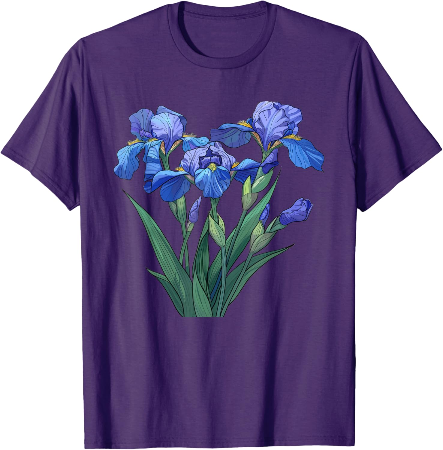 Iris Flowers Anime T-Shirt - Stylish and Colorful Graphic Tee - 4