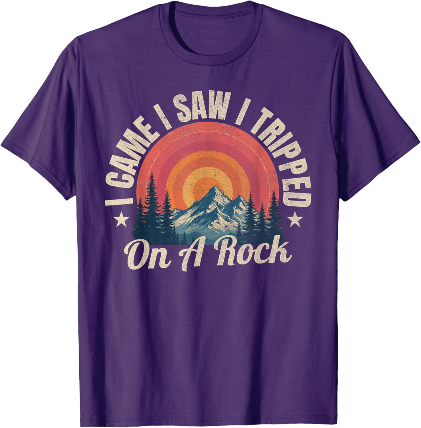 I Came I Saw I Tripped On A Rock Camping T-Shirt for Hiking Enthusiasts - 8