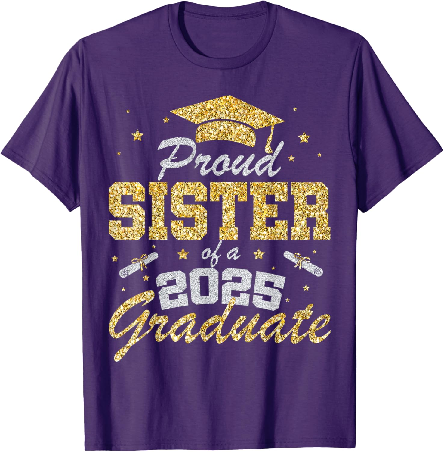 Proud Sister of a 2025 Graduate T-Shirt for Class of 2025 Celebration - 2