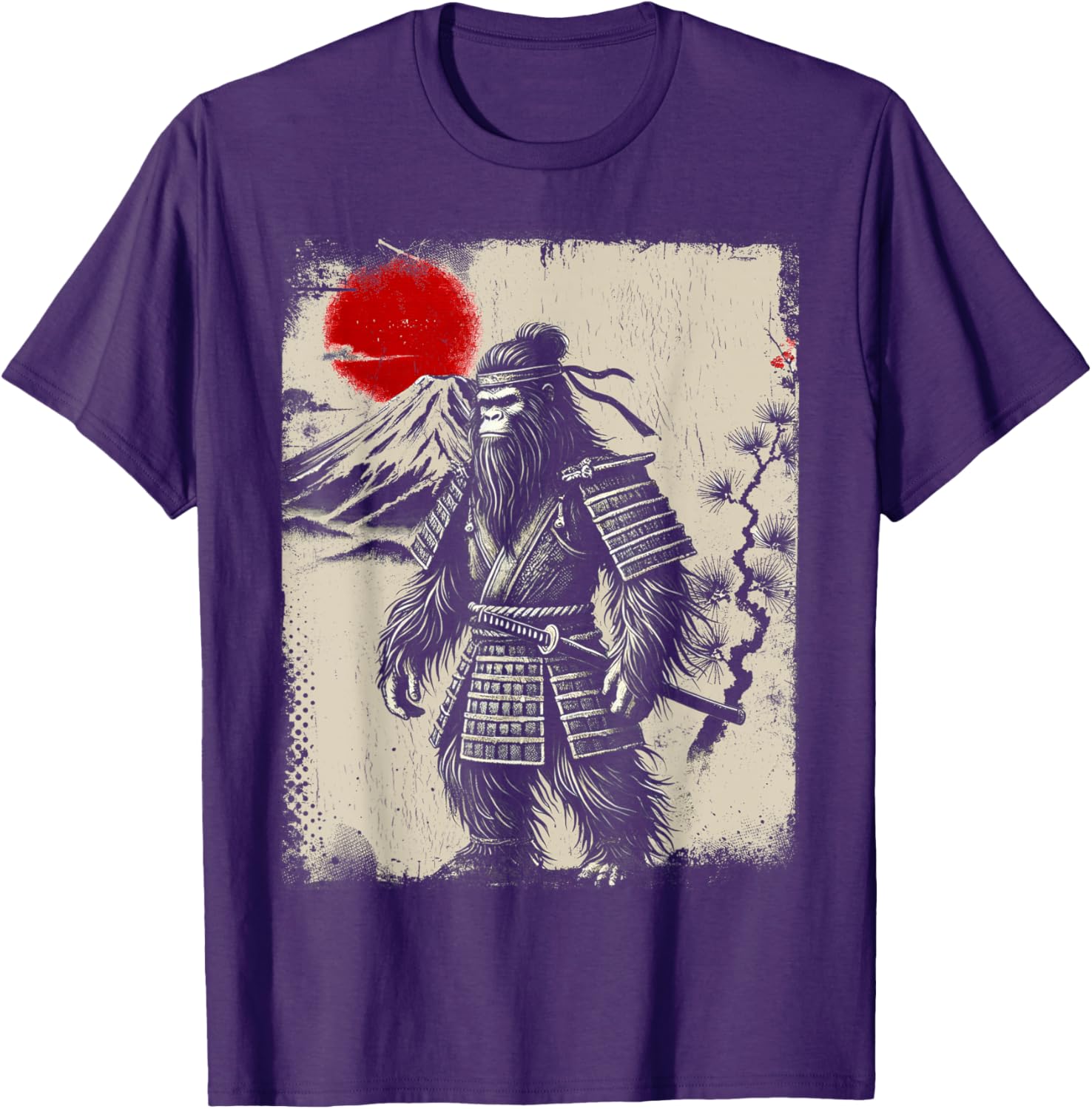 Vintage Bigfoot Ninja Samurai Ukiyo-e T-Shirt for Unique Style - 4