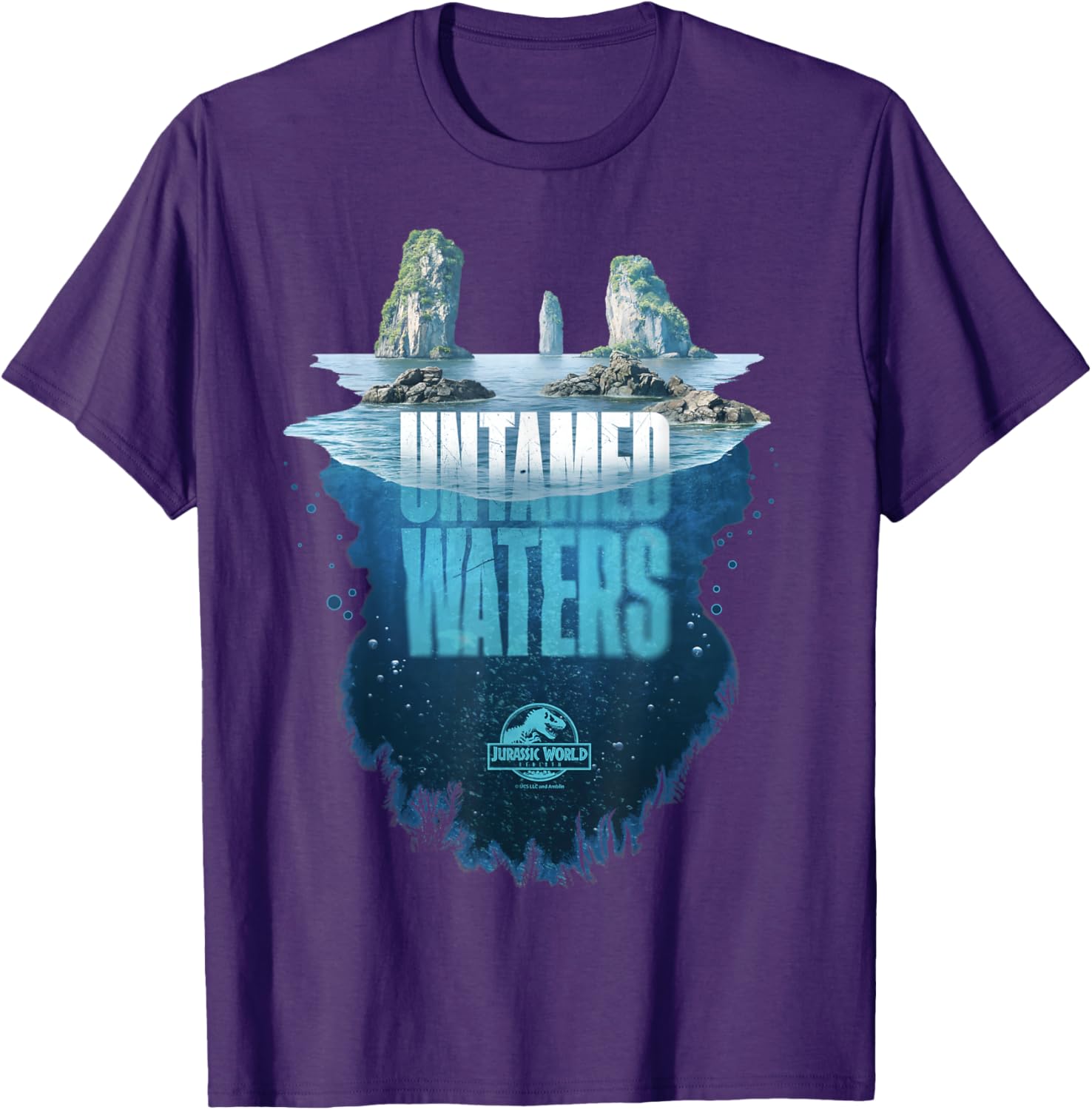 Jurassic World Rebirth Untamed Waters Island T-Shirt for Dino Fans - 5