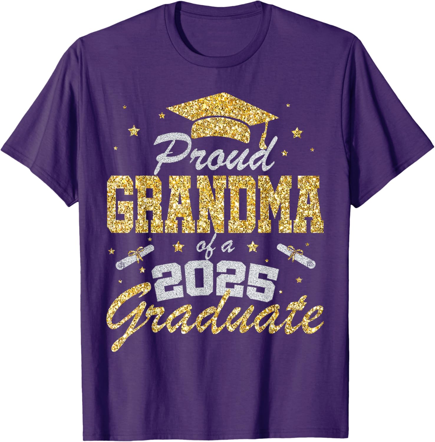 Proud Grandma of 2025 Graduate T-Shirt for Celebrating Senior Year - 6