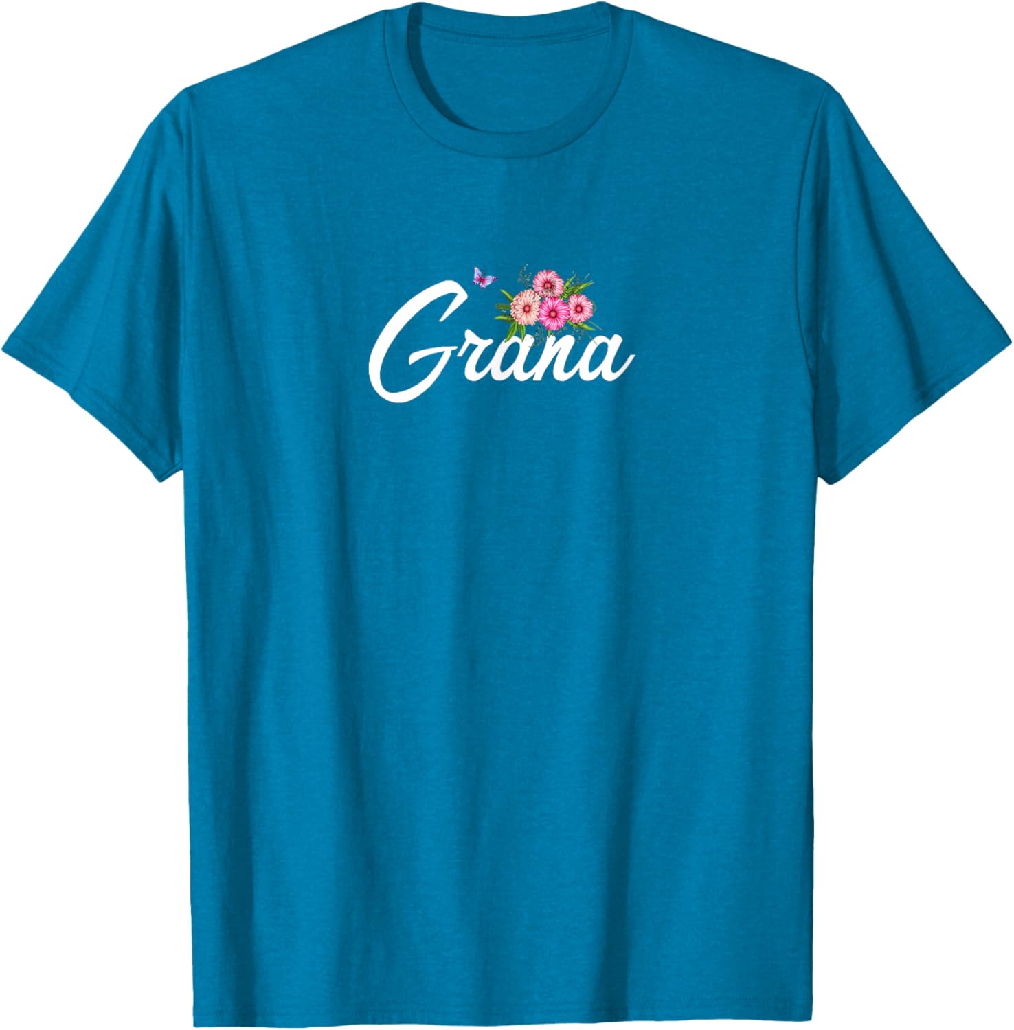 Grana T-Shirt with Flowers and Butterfly for Grandma and Mom Gift - 12