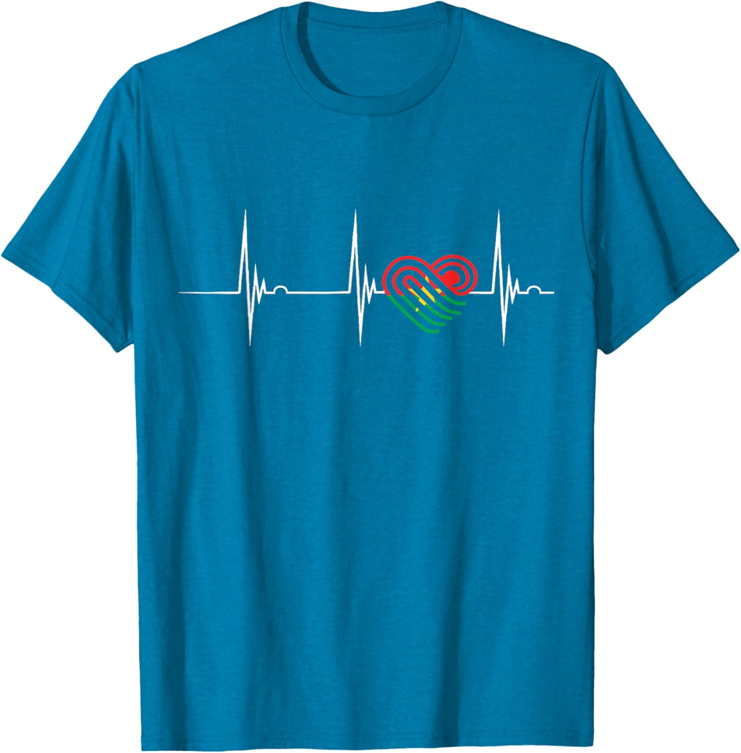 Burkina Faso Heartbeat EKG Pulse T-Shirt Celebrating Burkina Fasoan Roots - 26