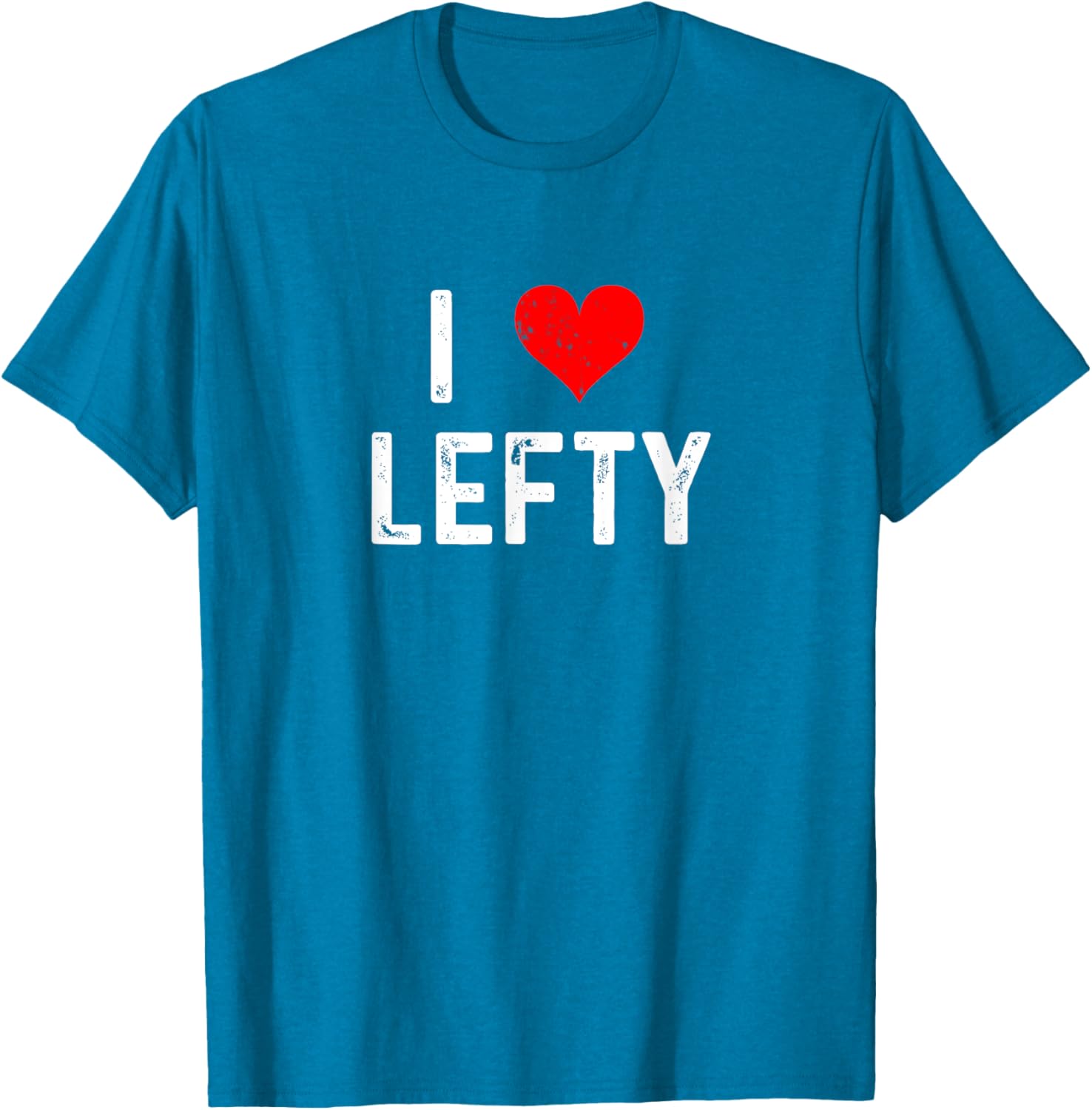 I Love Lefty Distressed Baseball Pitcher T-Shirt for Left-Handed Fans - 15