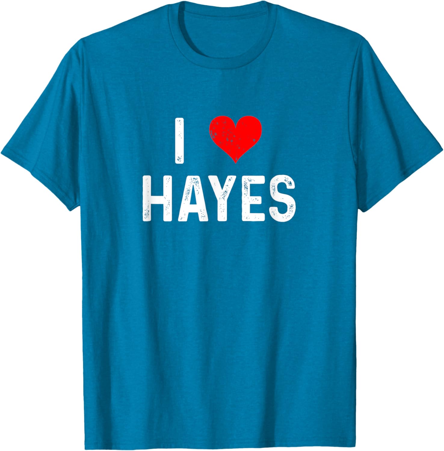I Love Hayes Heart Distressed T-Shirt - Stylish Casual Wear for Everyone - 3