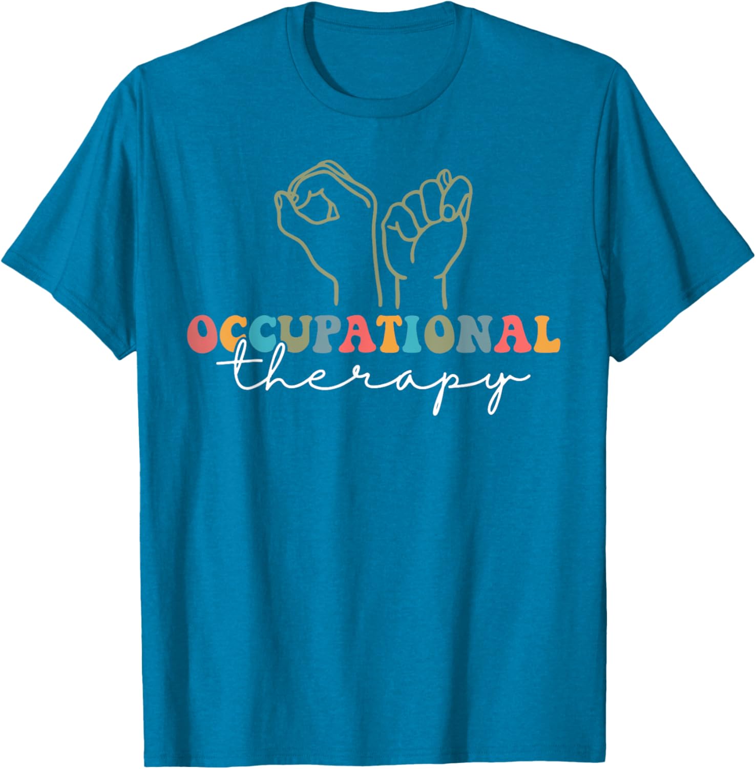 Retro OT Sign Language Therapist T-Shirt for Occupational Therapy Fans - 15