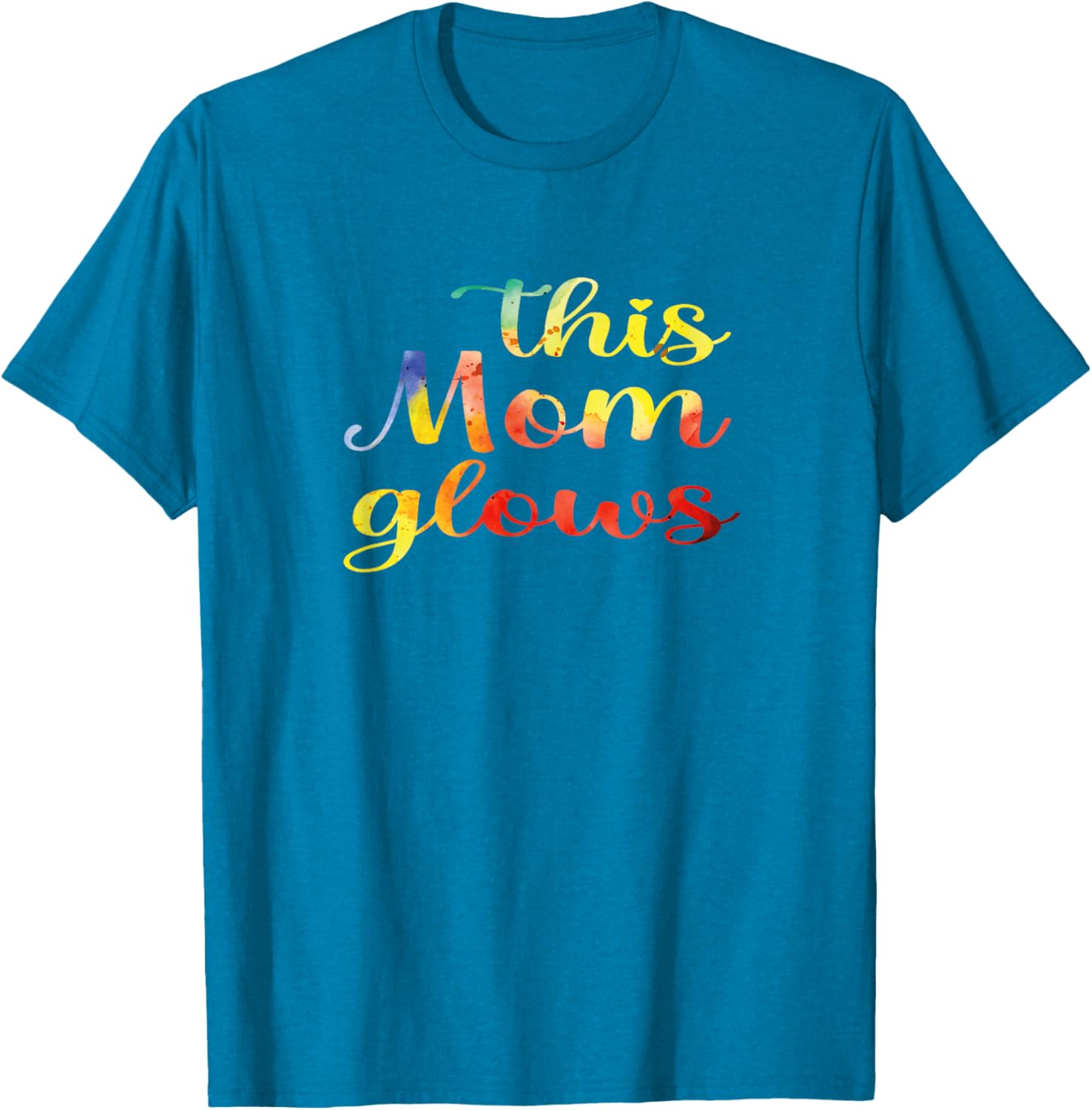 This Mom Glows 80s Tie-Dye Happy Mother's Day T-Shirt for Women - 13