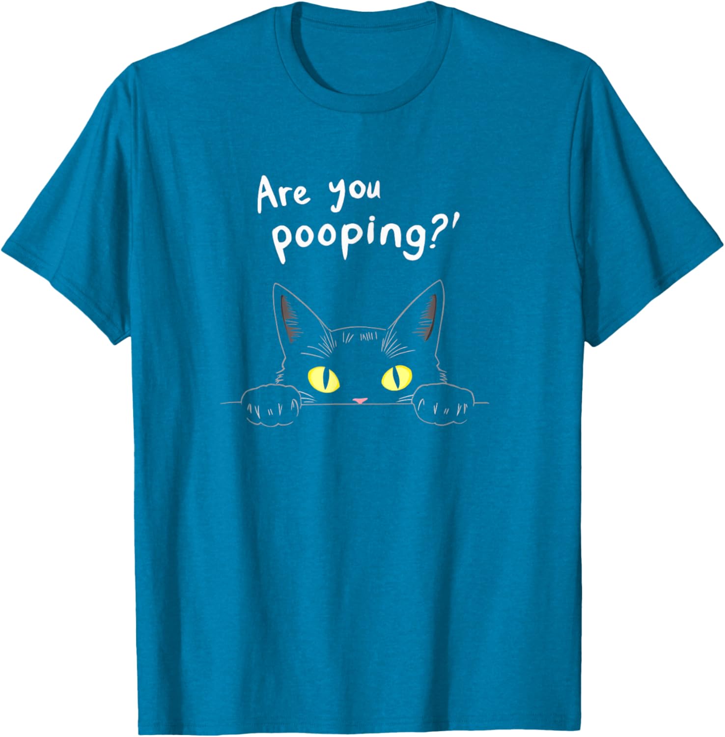Funny Cat Pooping Humor T-Shirt for Cat Lovers - Cute Kitty Graphic Tee - 5