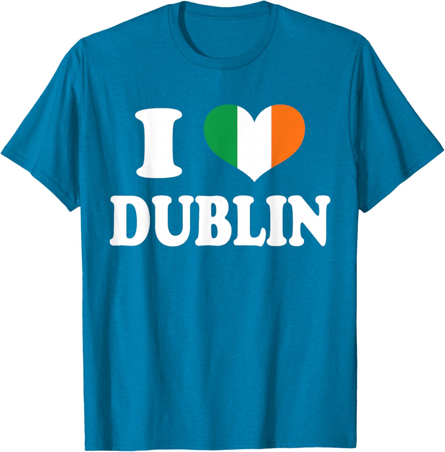 I Love Dublin St Patricks Day T-Shirt with Ireland Flag Heart Design - 13