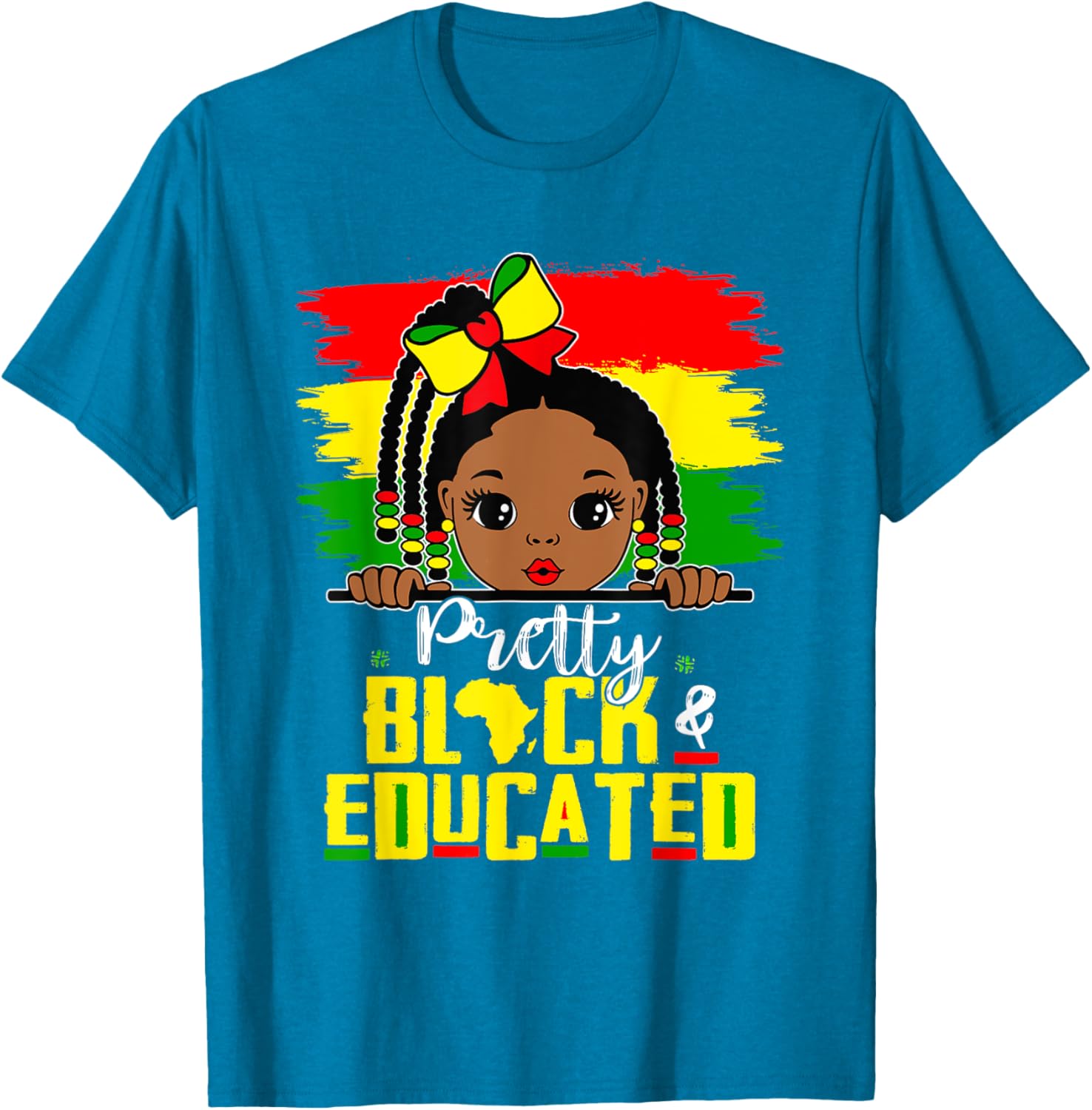 Pretty Black Educated Girls African History T-Shirt for Kids - 7