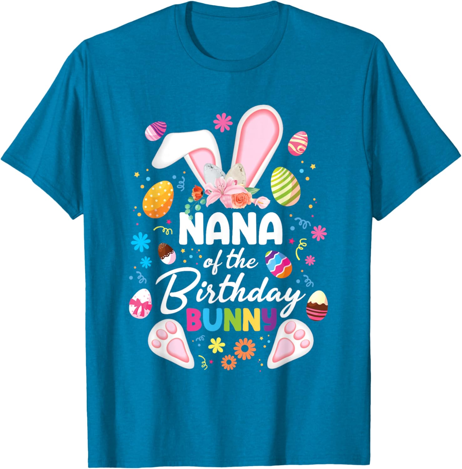 Nana Of The Birthday Bunny Easter Family Matching T-Shirt for Fun Celebrations - 9