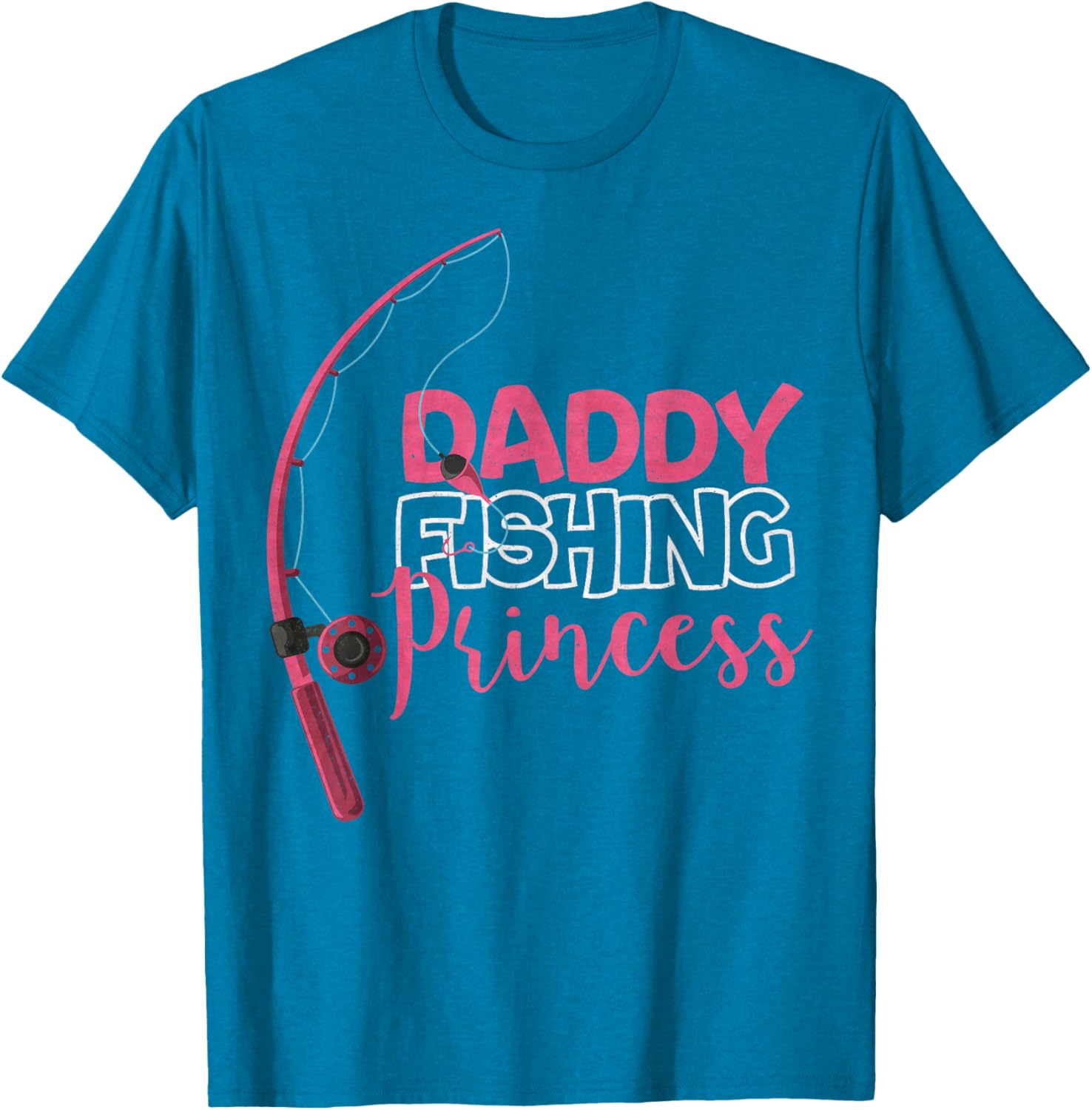 Funny Daddy's Fishing Princess T-Shirt for Girls - Cute Kids Apparel - 6