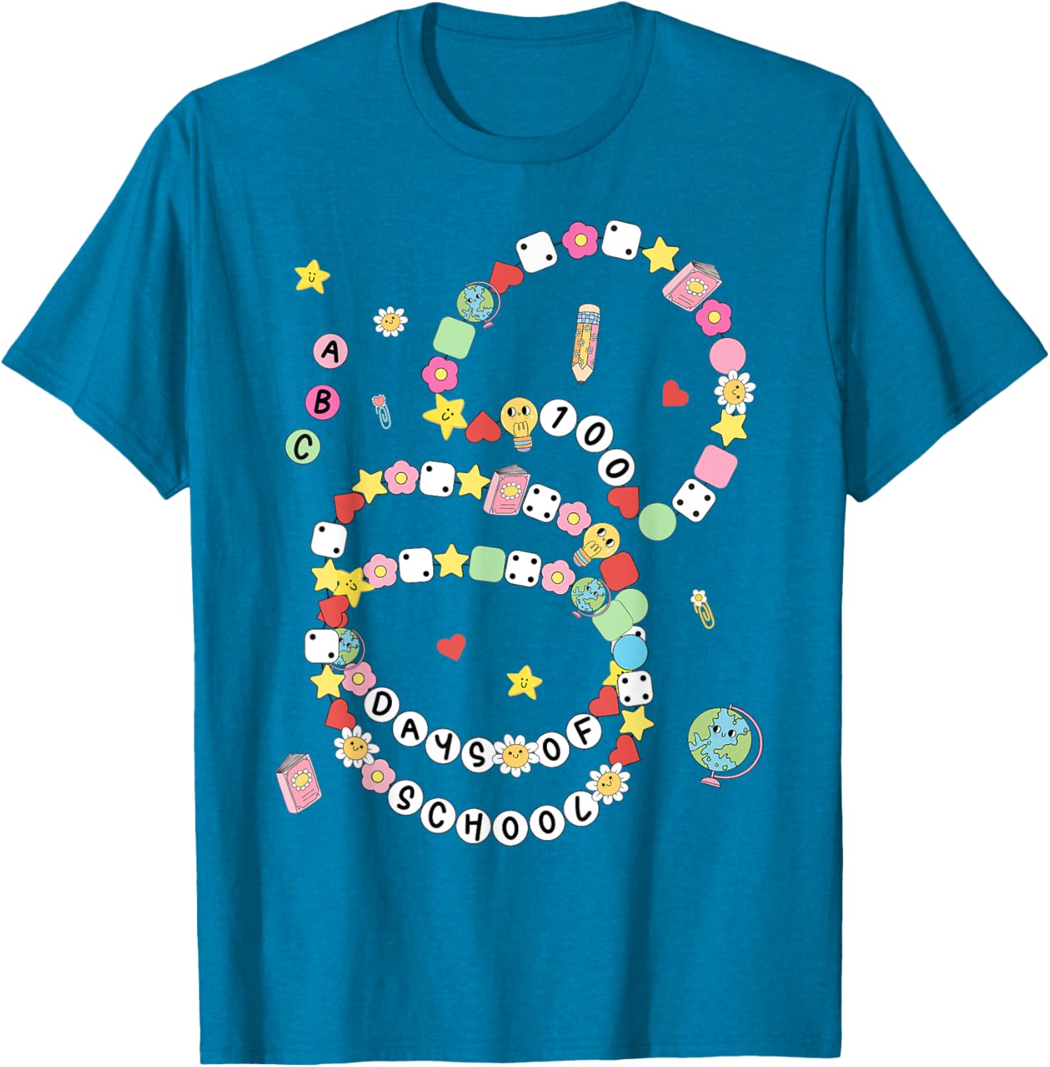 100 Days of School Bracelet and T-Shirt for Kids - Fun 100th Day Celebration - 2