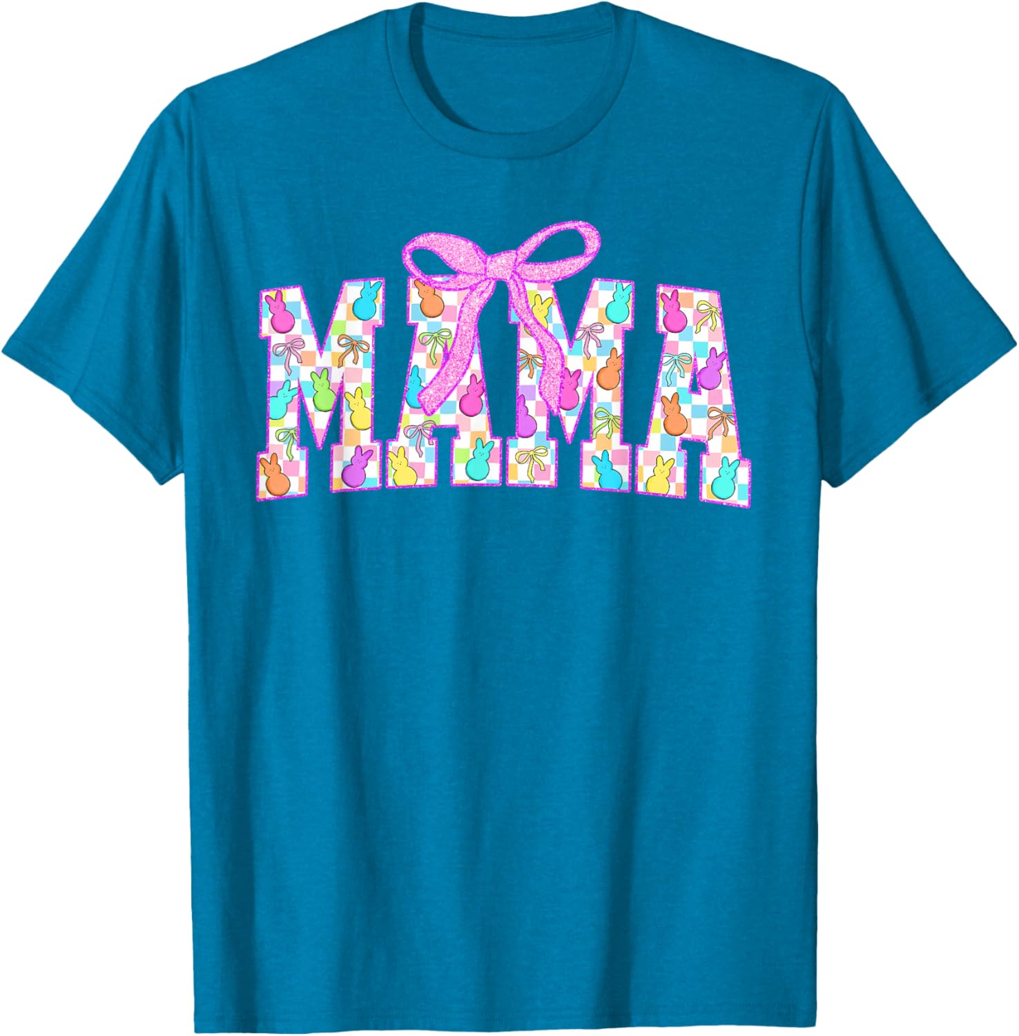 Mama Coquette Happy Easter Bunny T-Shirt for Spring Egg Hunts - 15
