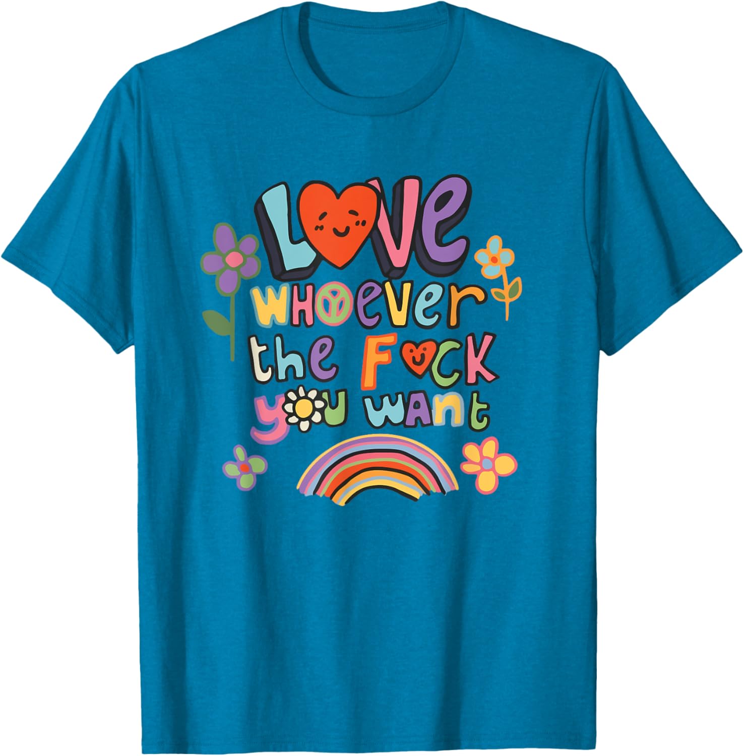 Love Whoever You Want LGBTQ Rainbow Pride Month T-Shirt for All - 21