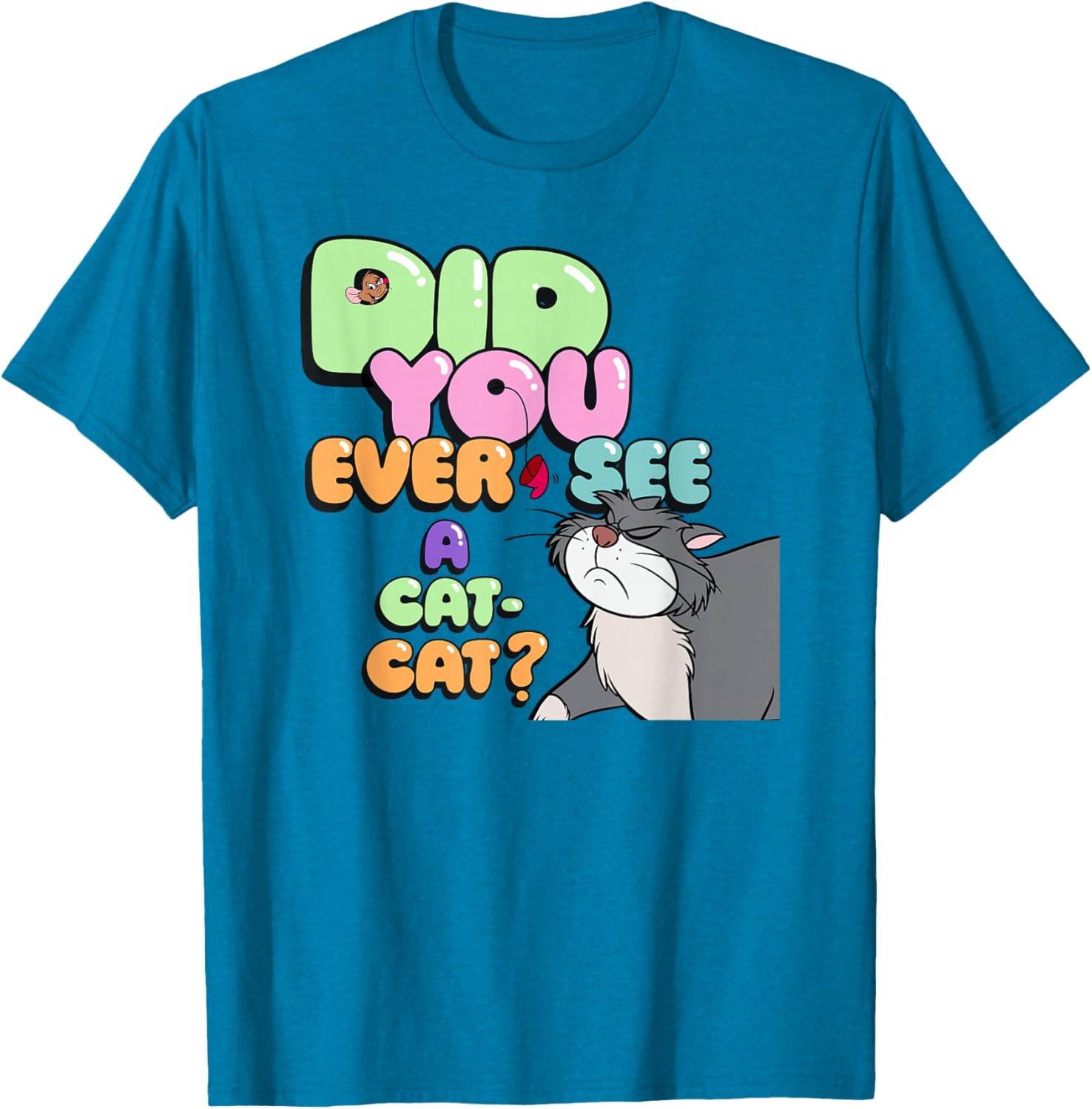 Disney Cinderella Lucifer Cat Logo T-Shirt for Stylish Fans - 8