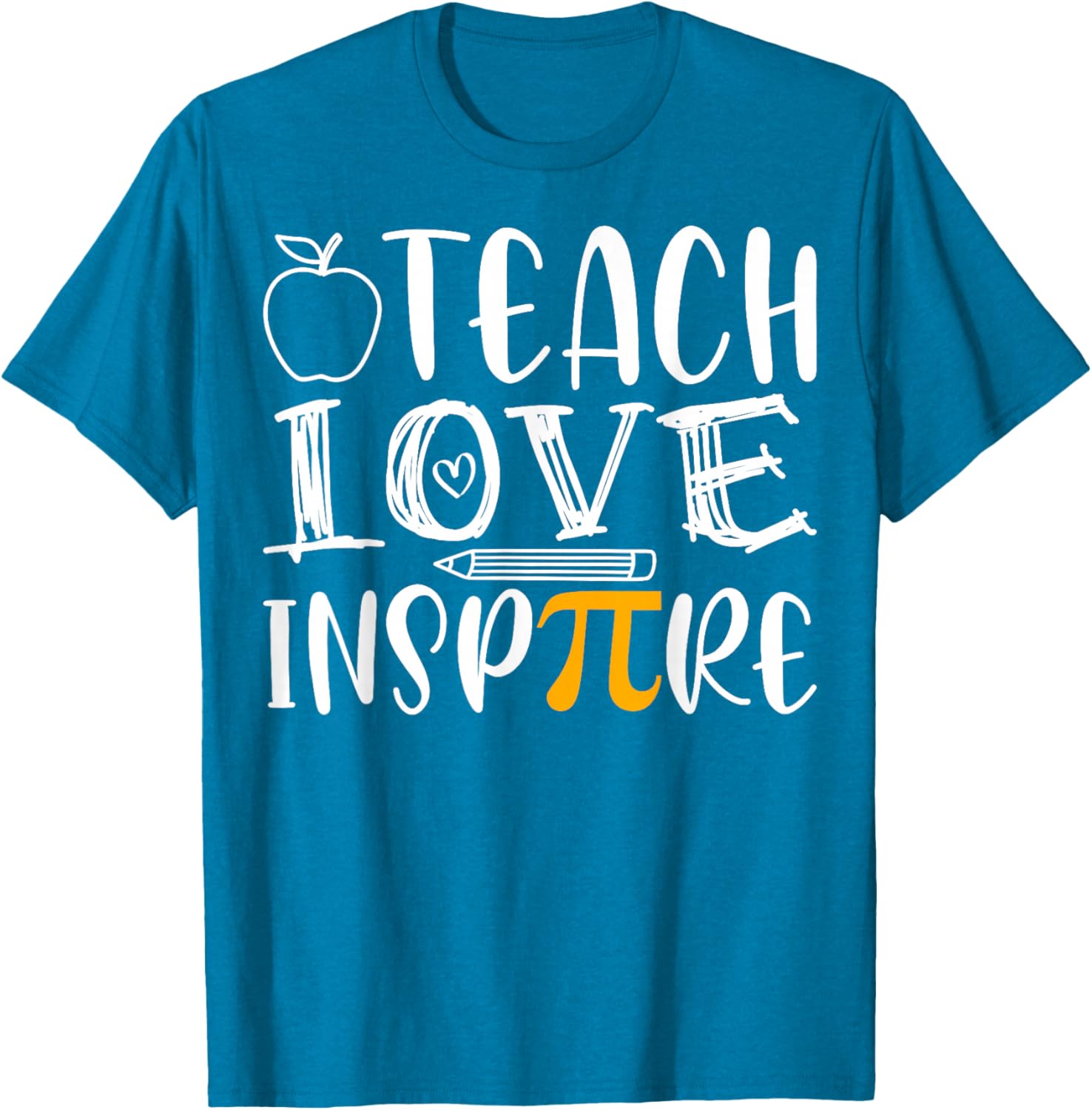 Teach Love Inspire Pi Day Math Teacher T-Shirt for Mathematicians - 5