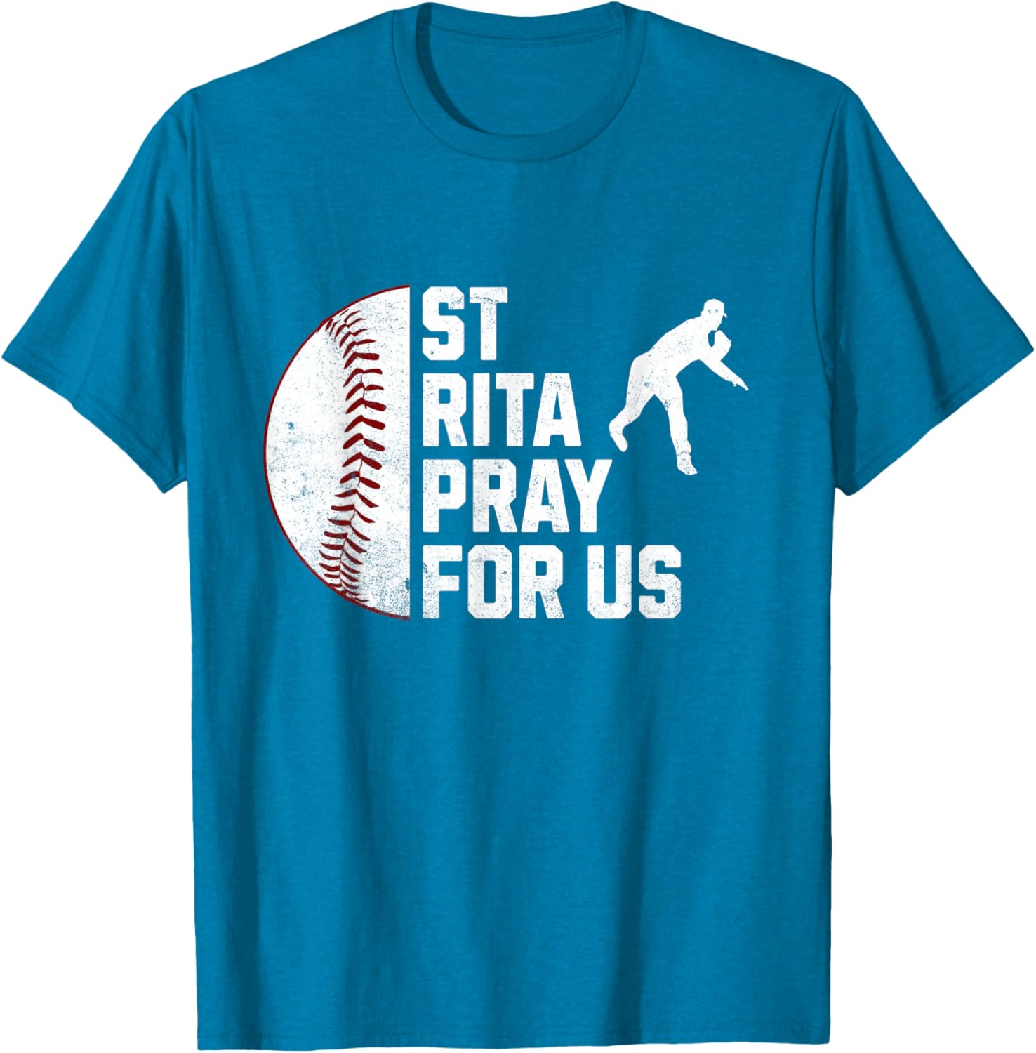 St Rita of Cascia Baseball Pitcher Patron Saint T-Shirt for Prayer Warriors - 21