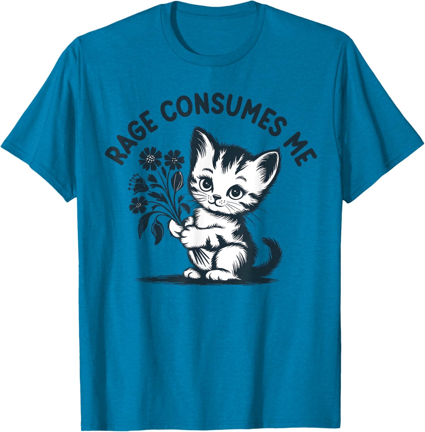 Cat Rage Consumes Me Funny T-Shirt for Men and Women - Stylish Pet Lover Tee - 8