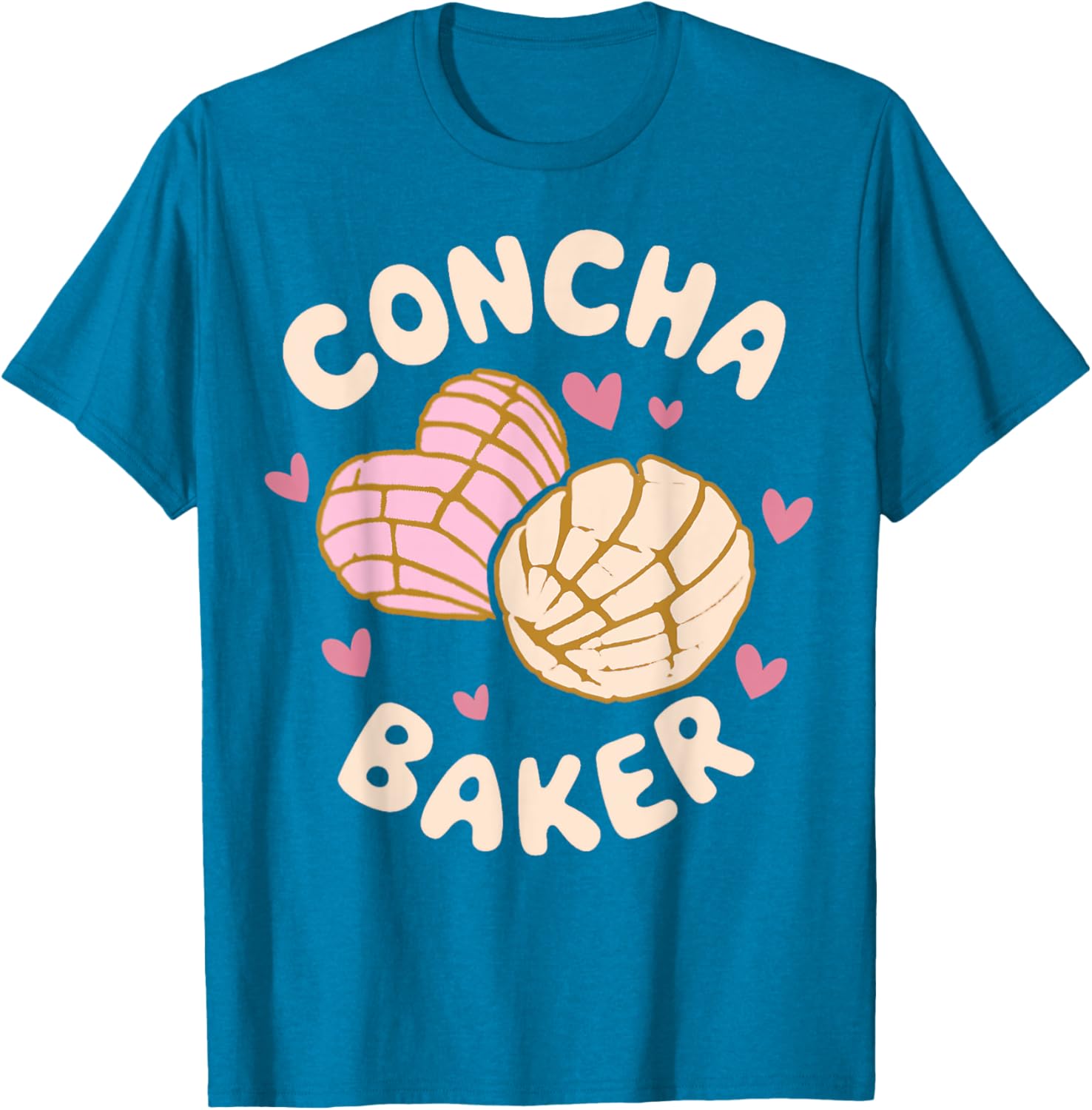 Latina Concha Baker T-Shirt for Lovers of Mexican Baked Pastries - 12
