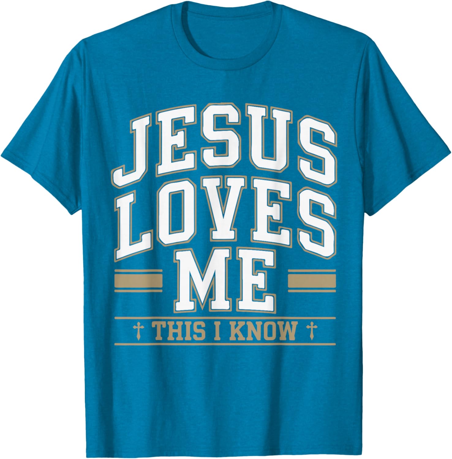 Jesus Loves Me This I Know T-Shirt for Christian Faith Fans - 1