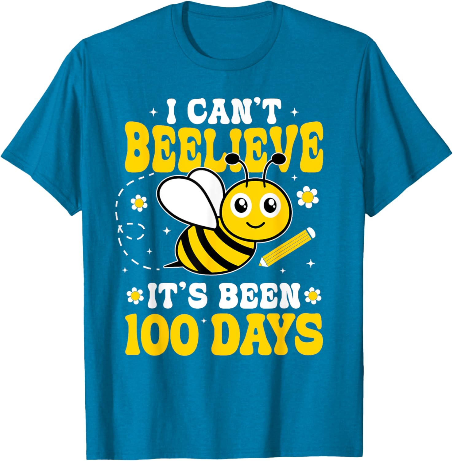 Cute Bee 100 Days of School T-Shirt for Kids Fun School Celebration - 8