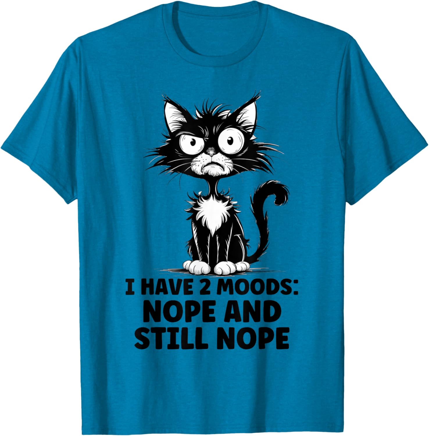 Funny Angry Stressed Cat Meme T-Shirt for Cat Lovers of All Ages - 21