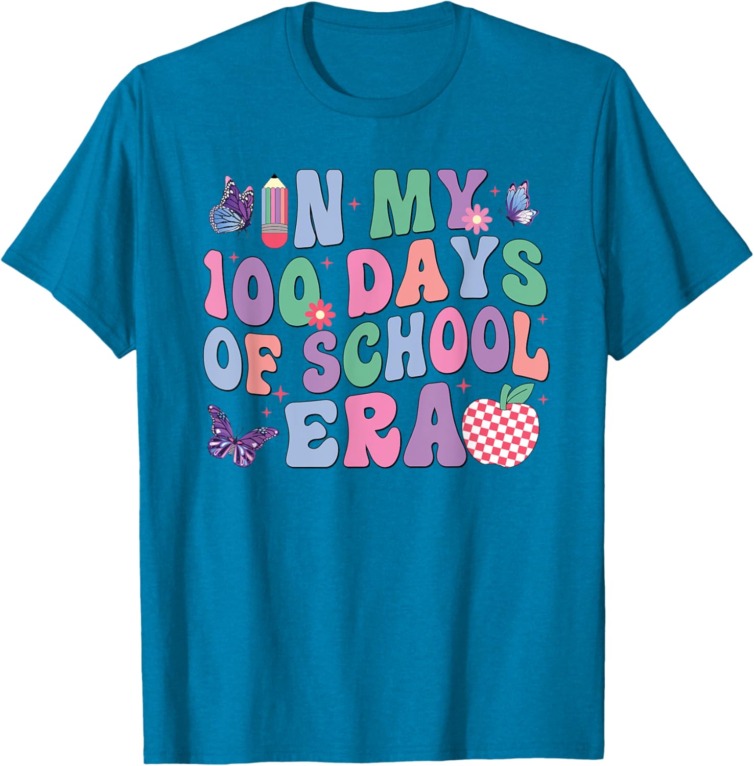 Groovy 100th Day of School Kids T-Shirt for Fun School Celebrations - 6