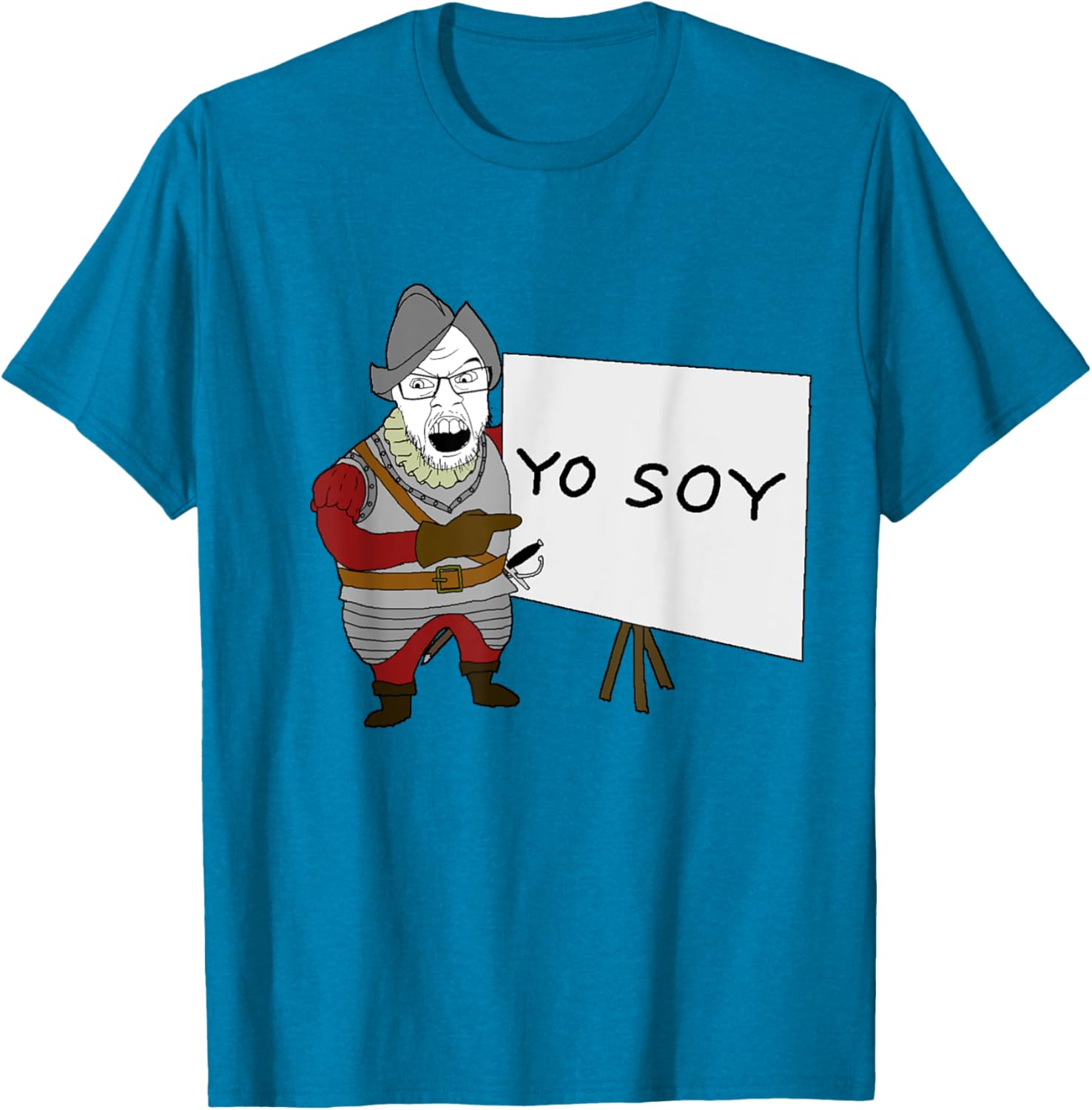 Soyjak Conquistador Wojak Soyboy T-Shirt for Spanish Teachers - 5