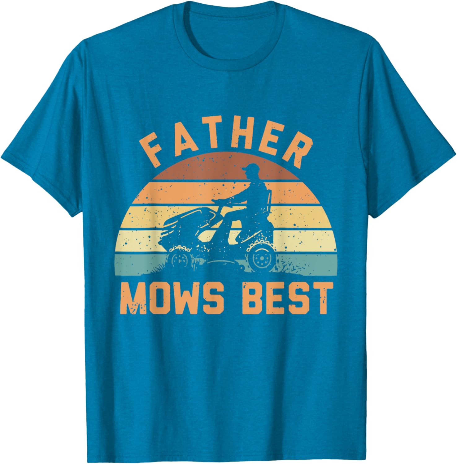 Father Mows Best Funny Retro Dad T-Shirt for Mowing Enthusiasts - 19