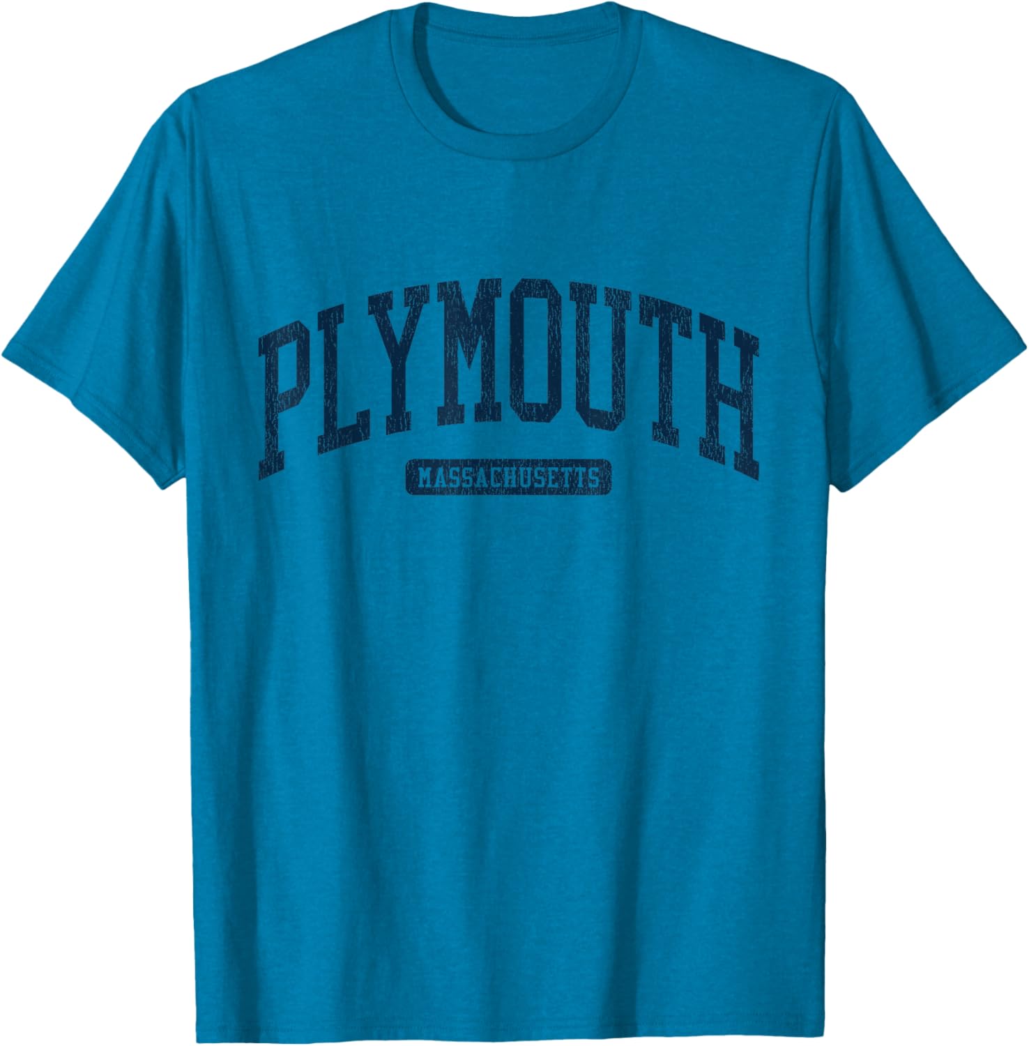 Plymouth MA College Blue T-Shirt for Stylish Campus Vibes - 6