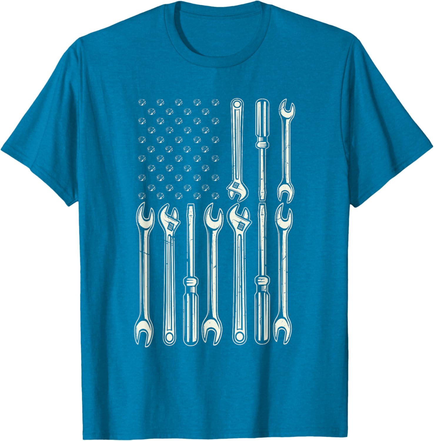 Patriotic Mechanic USA Flag T-Shirt for Men - Perfect Gift for Gearheads - 2