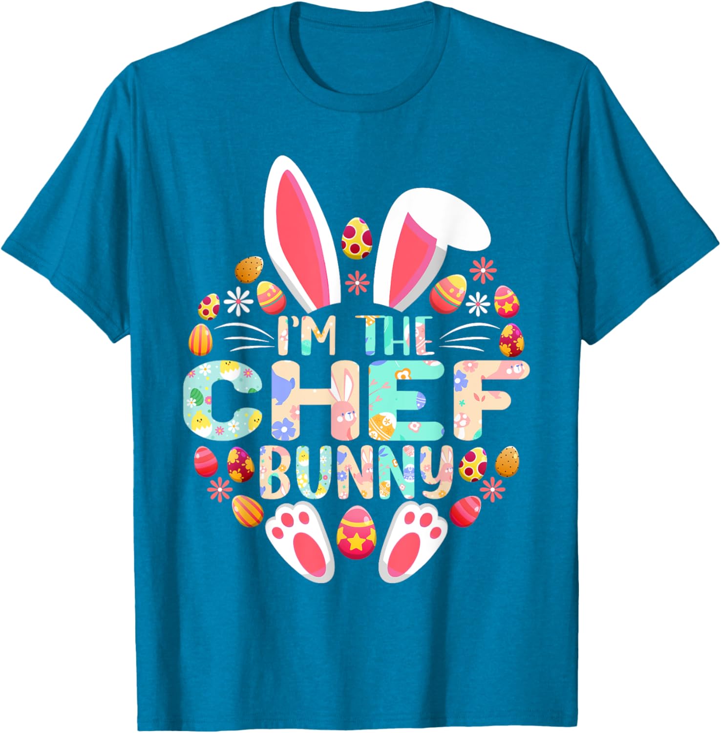 Funny Easter Family Matching T-Shirt I'm The Chef Bunny Design - 3