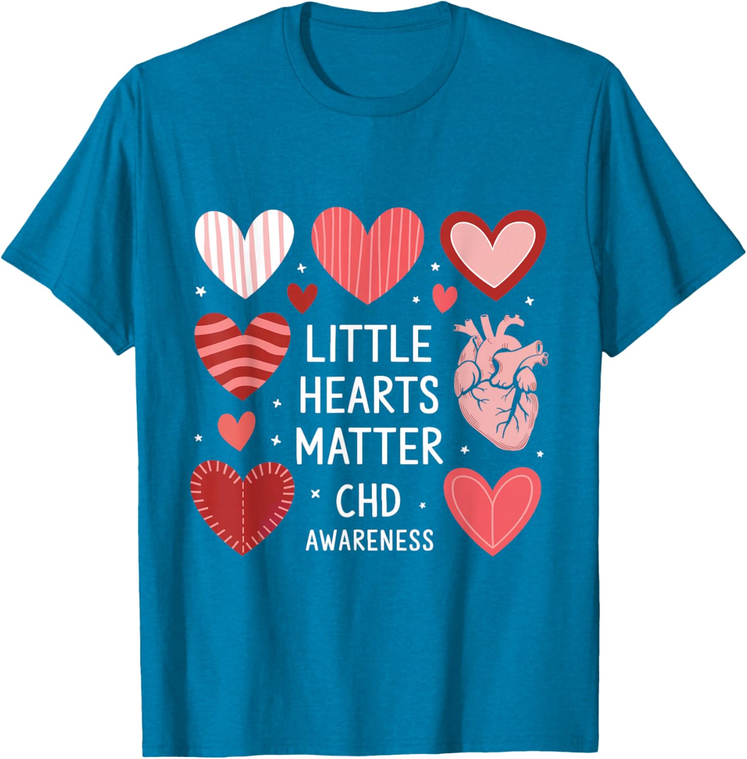 Heart Anatomy Valentine T-Shirt for CHD Awareness - Love with Purpose - 1