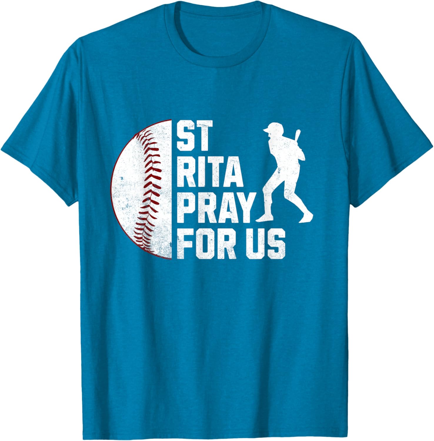 St Rita of Cascia Baseball Batter Patron Saint T-Shirt for Sports Lovers - 6