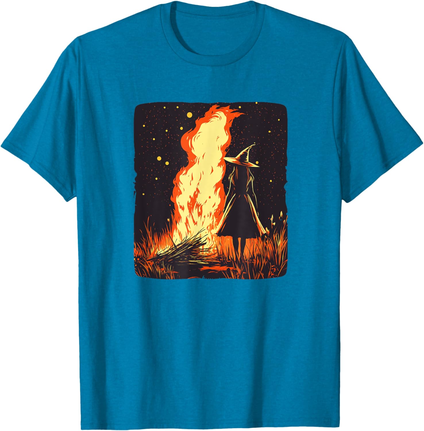 Spellbinding Witch and Bonfire Magic T-Shirt for Enchanting Nights - 15