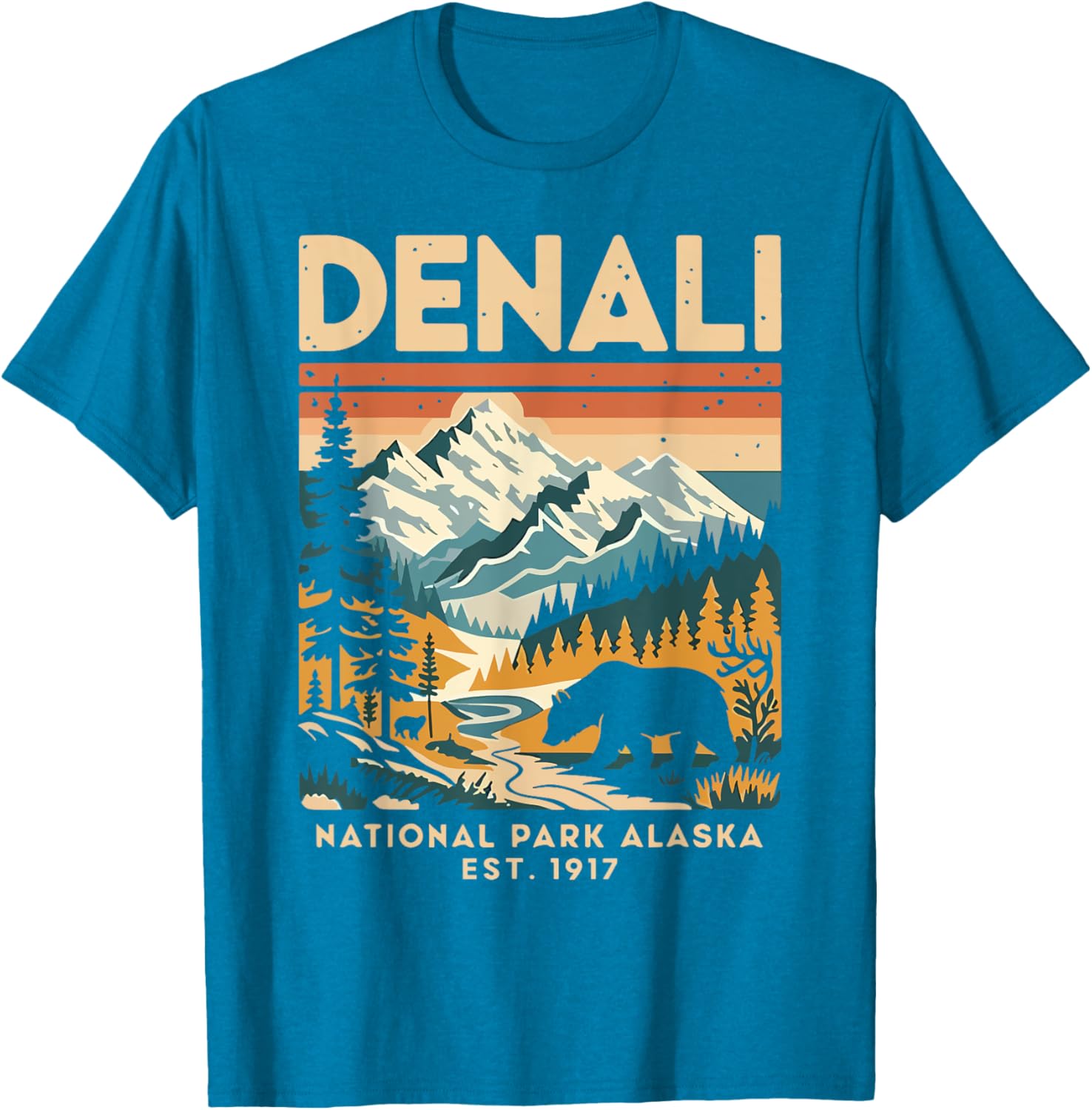 Vintage Denali National Park T-Shirt for All Ages - Men's, Women's, Kids' Apparel - 16