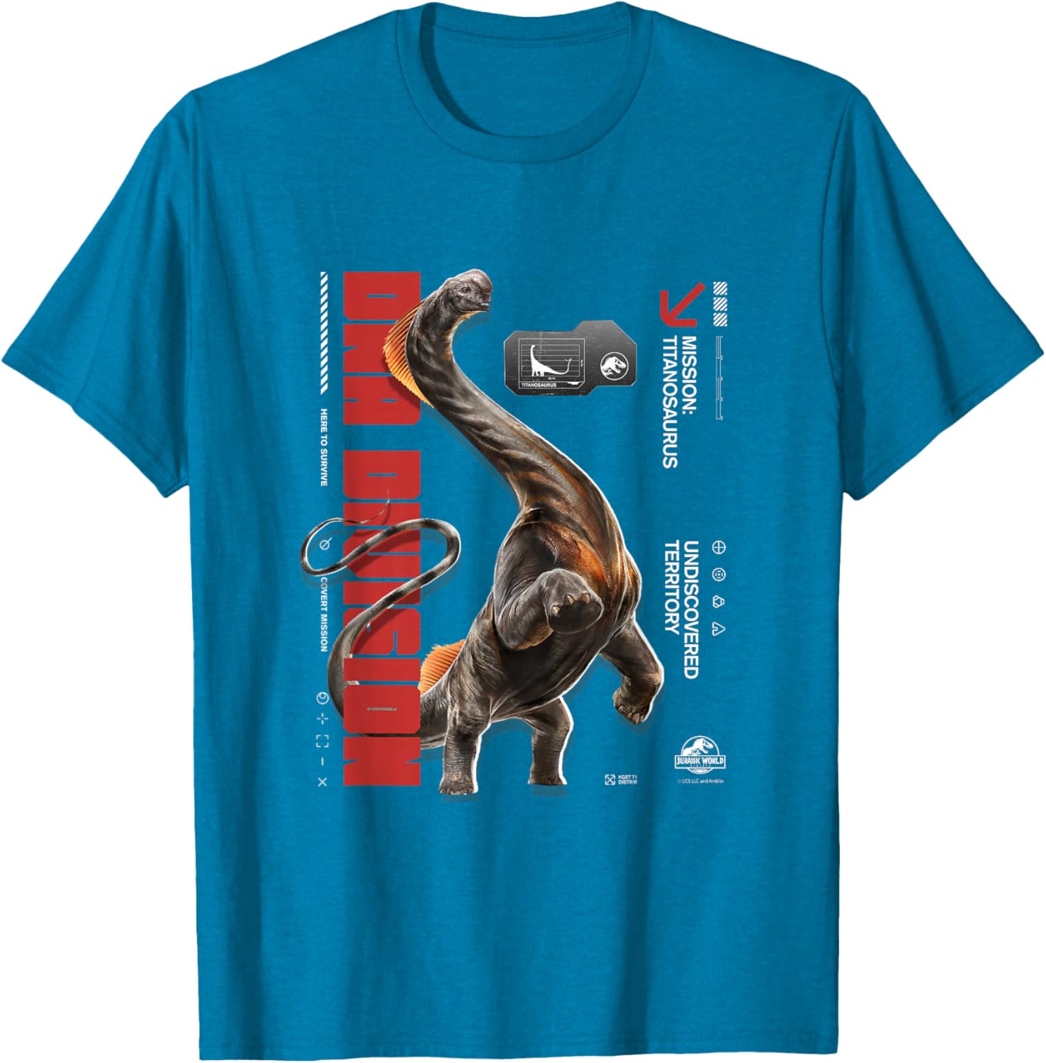 Jurassic World Rebirth Titanosaurus DNA Division T-Shirt for Dino Fans - 15