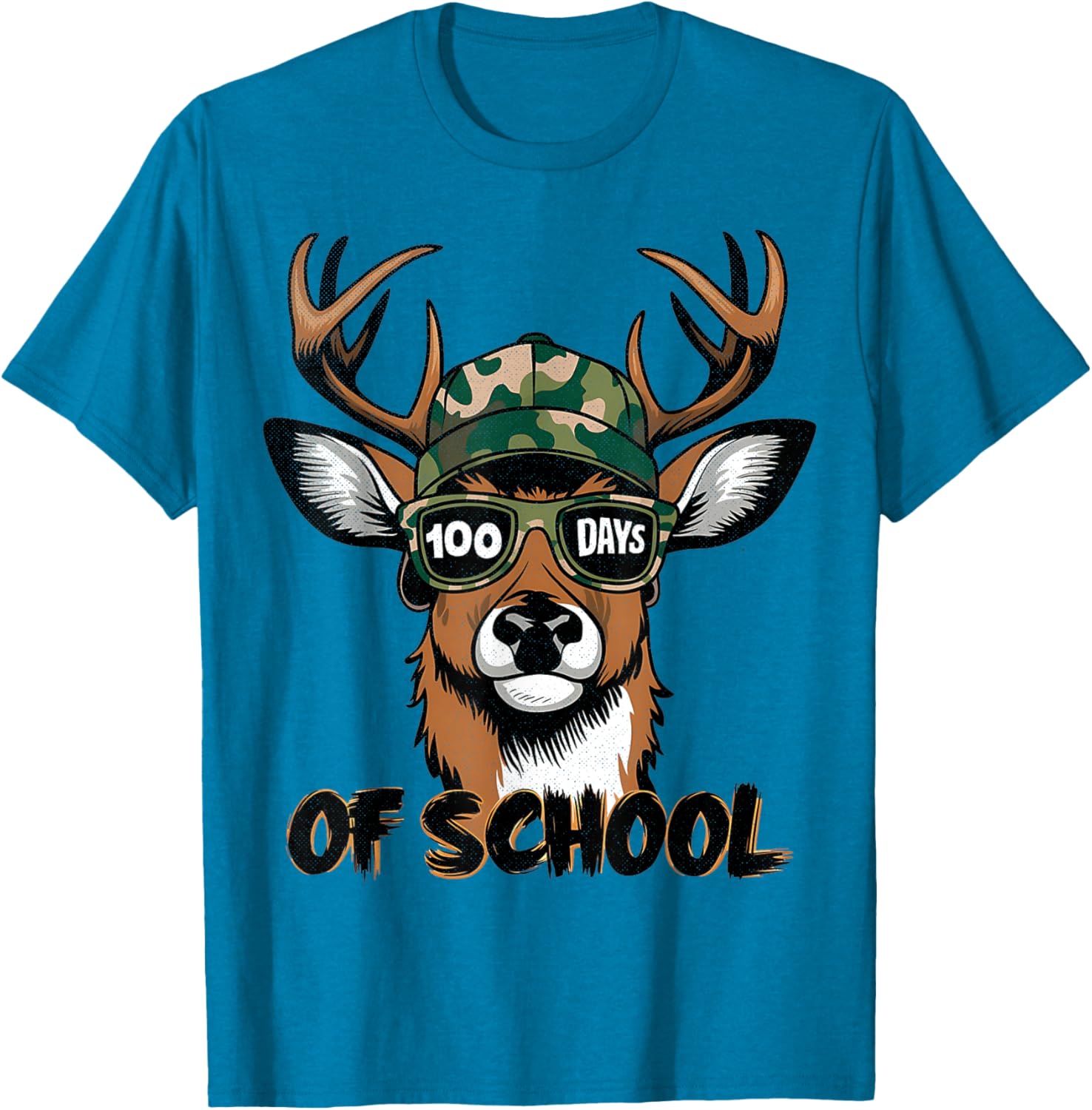 100 Days of School Deer Hunting T-Shirt for Kids Fun and Stylish - 18