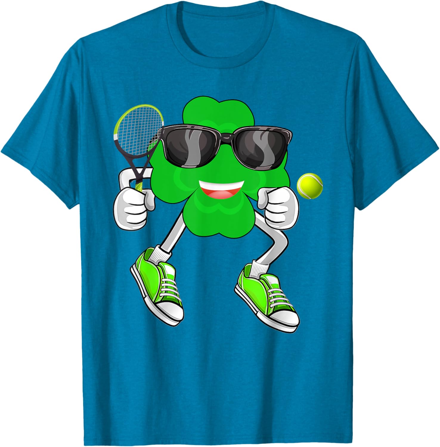 Shamrock Tennis Leprechaun Hat St. Patrick's Day T-Shirt for Boys - 6