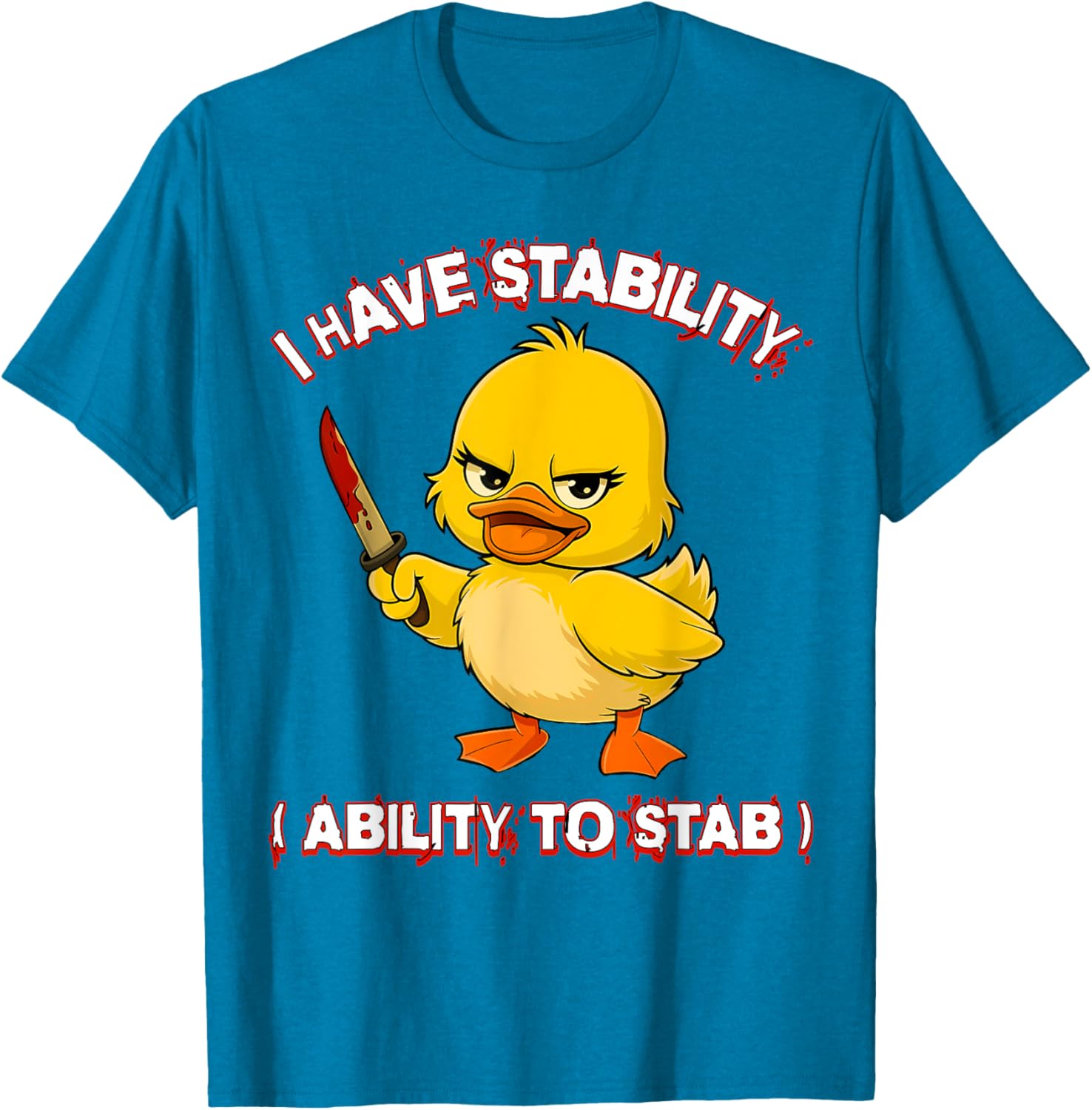 Funny Sarcastic Stability Ability Duck Meme T-Shirt for Unique Style - 10