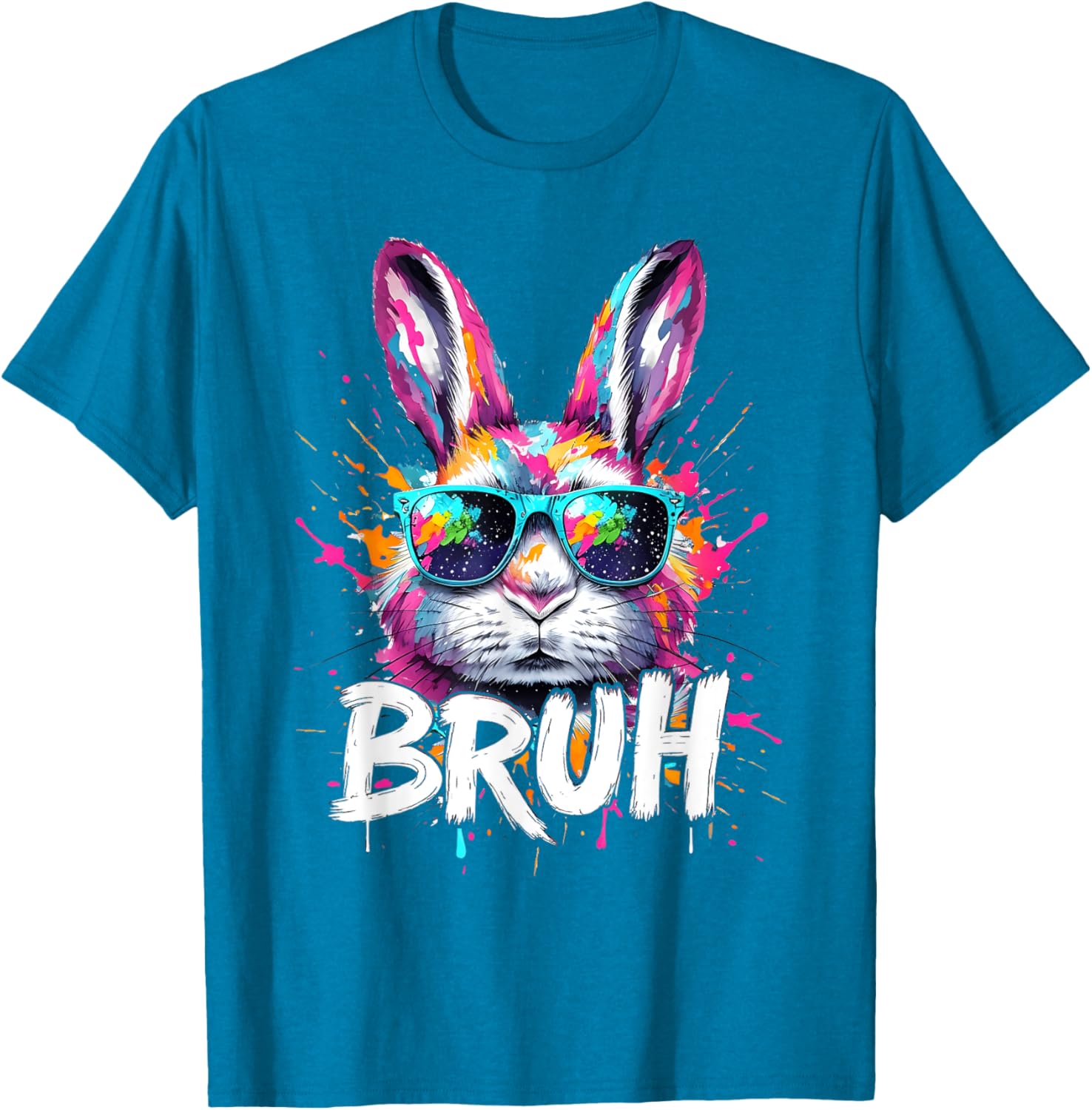 Funny Colorful Easter Bunny Eggs T-Shirt for Boys and Kids - 15