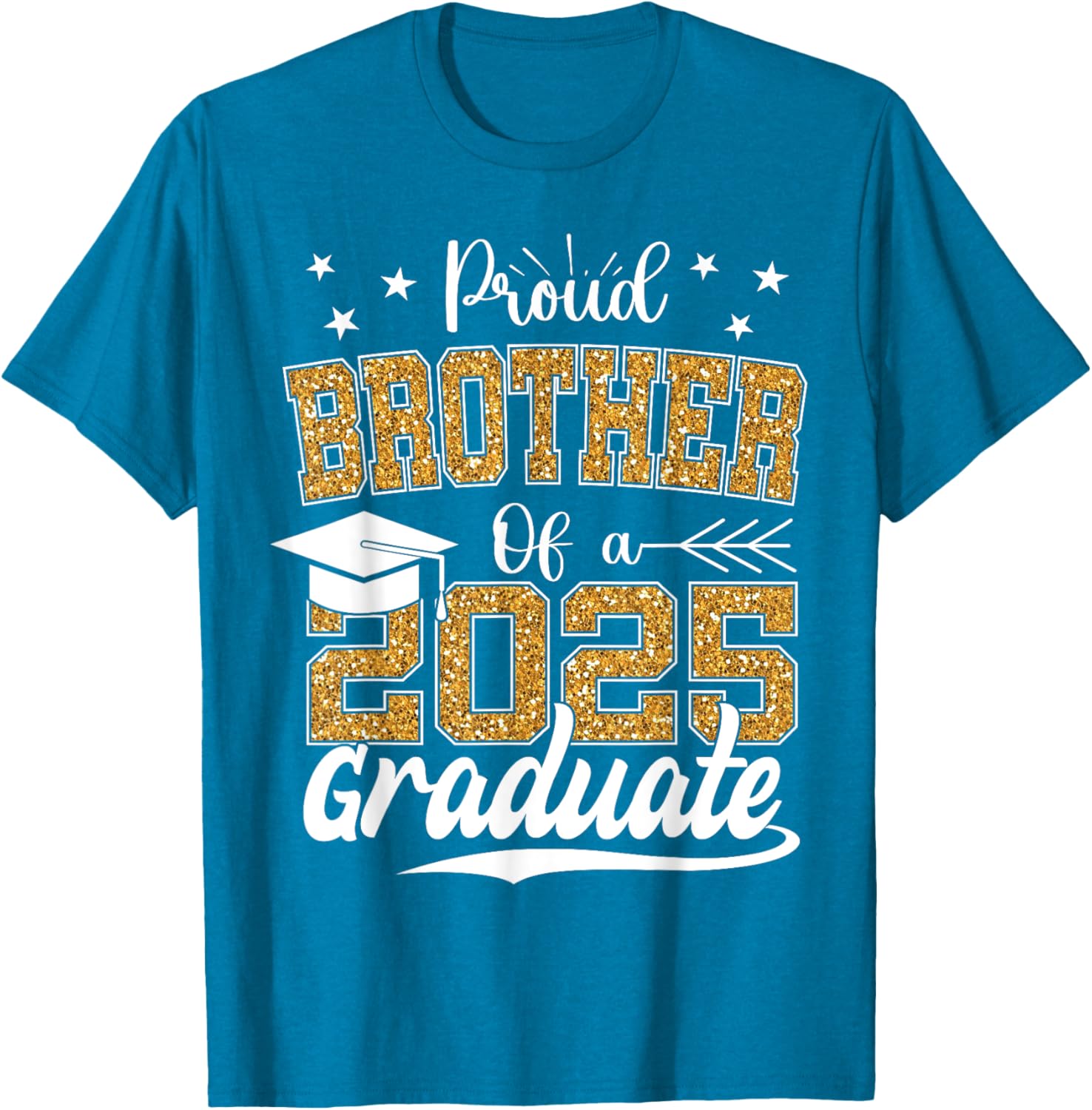 Proud Brother Class of 2025 Graduation T-Shirt for Celebrating Seniors - 4