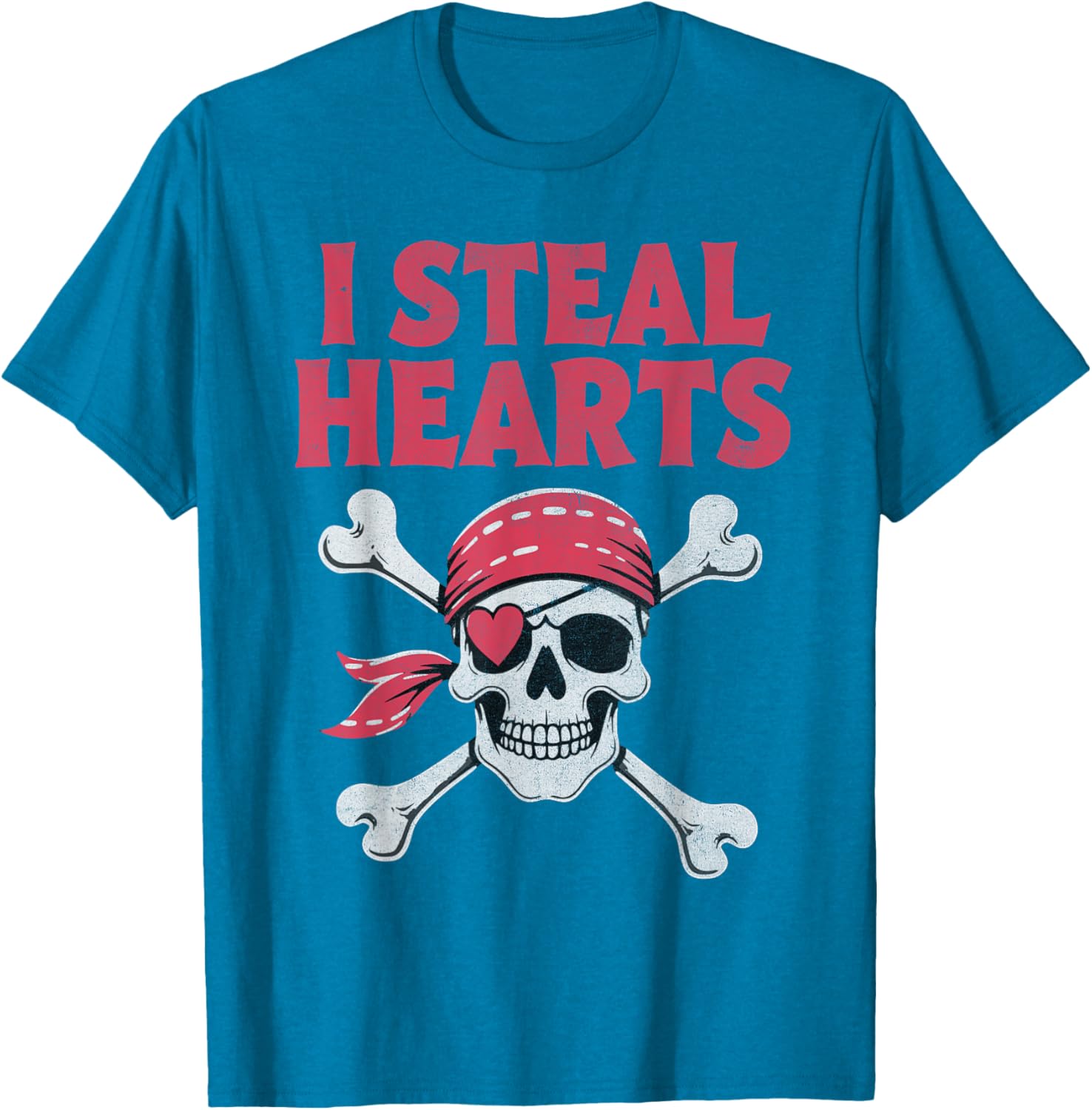 I Steal Hearts Pirate Skull T-Shirt for Kids - Perfect Valentine's Gift - 1