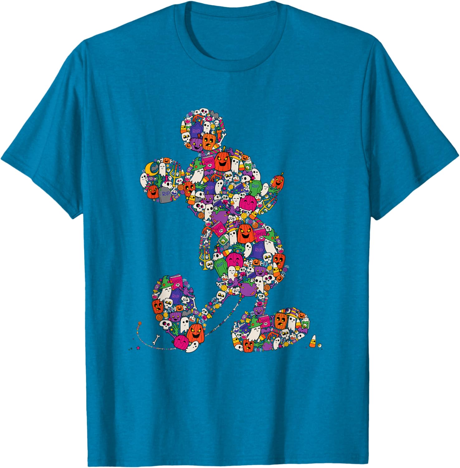 Cute Mickey Mouse Halloween T-Shirt Spooky Silhouette for Kids and Adults - 14