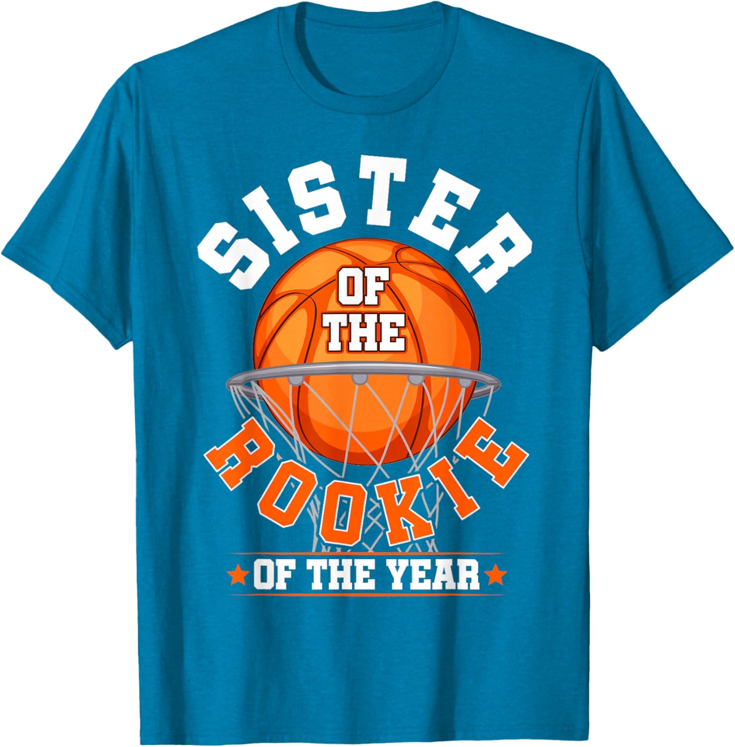 Adorable Sister of Rookie 1st Birthday Basketball Family Matching T-Shirt - 20