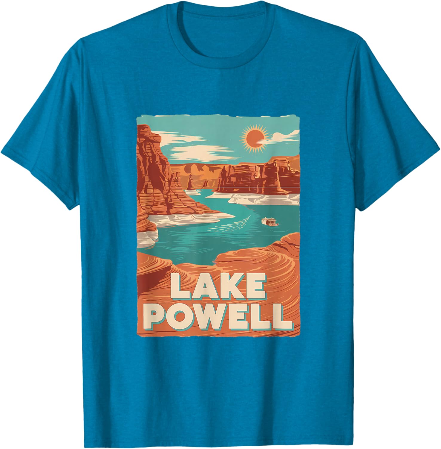 Lake Powell Vintage Canyon Sun Adventure T-Shirt for Outdoor Lovers - 9