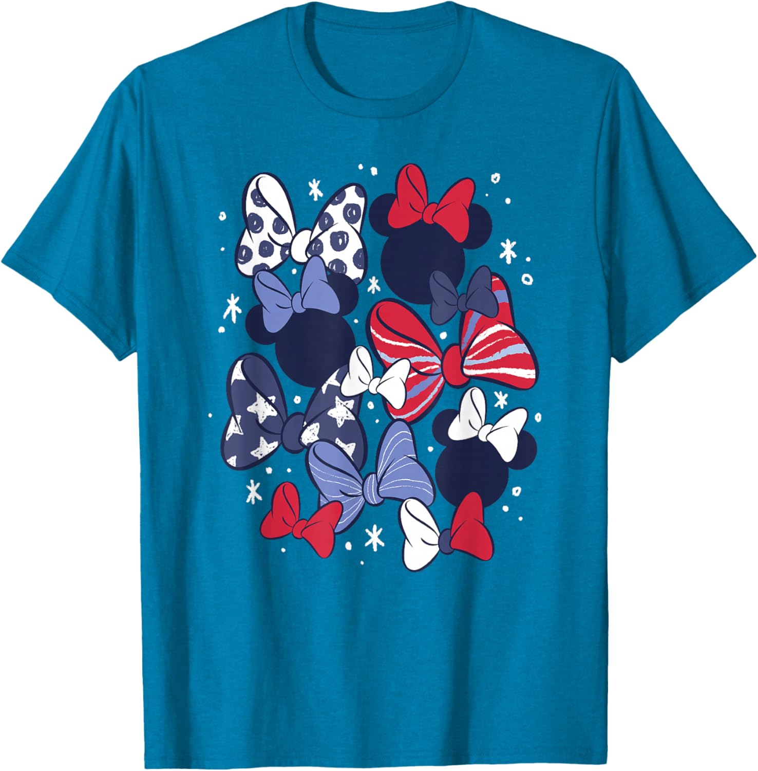 Disney Minnie Mouse 4th of July Retro Bow T-Shirt for Kids and Adults - 1