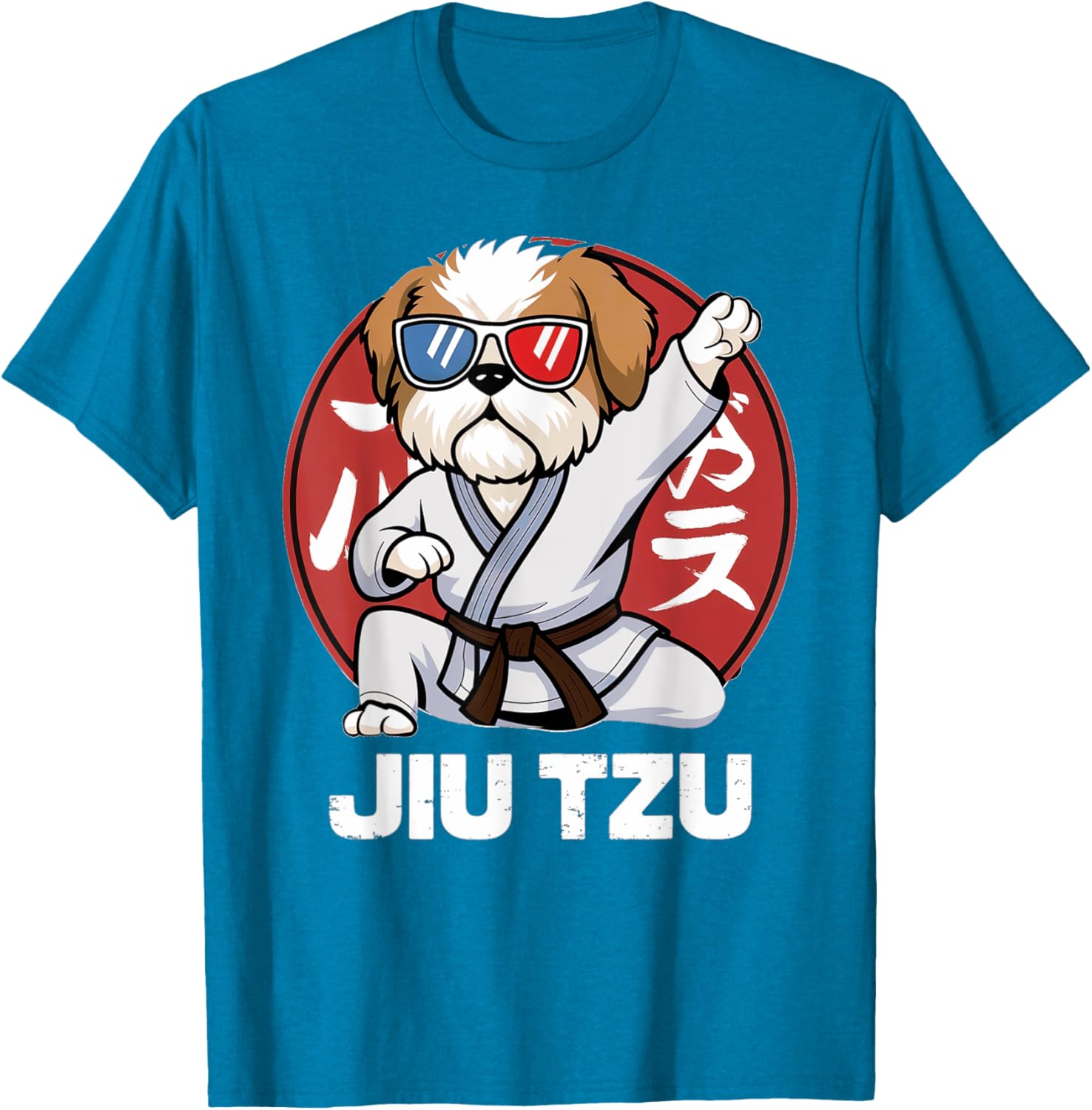 Cute Shih Tzu Jitsu T-Shirt - Funny Kawaii Anime Jiu Jitsu Love Tee - 2